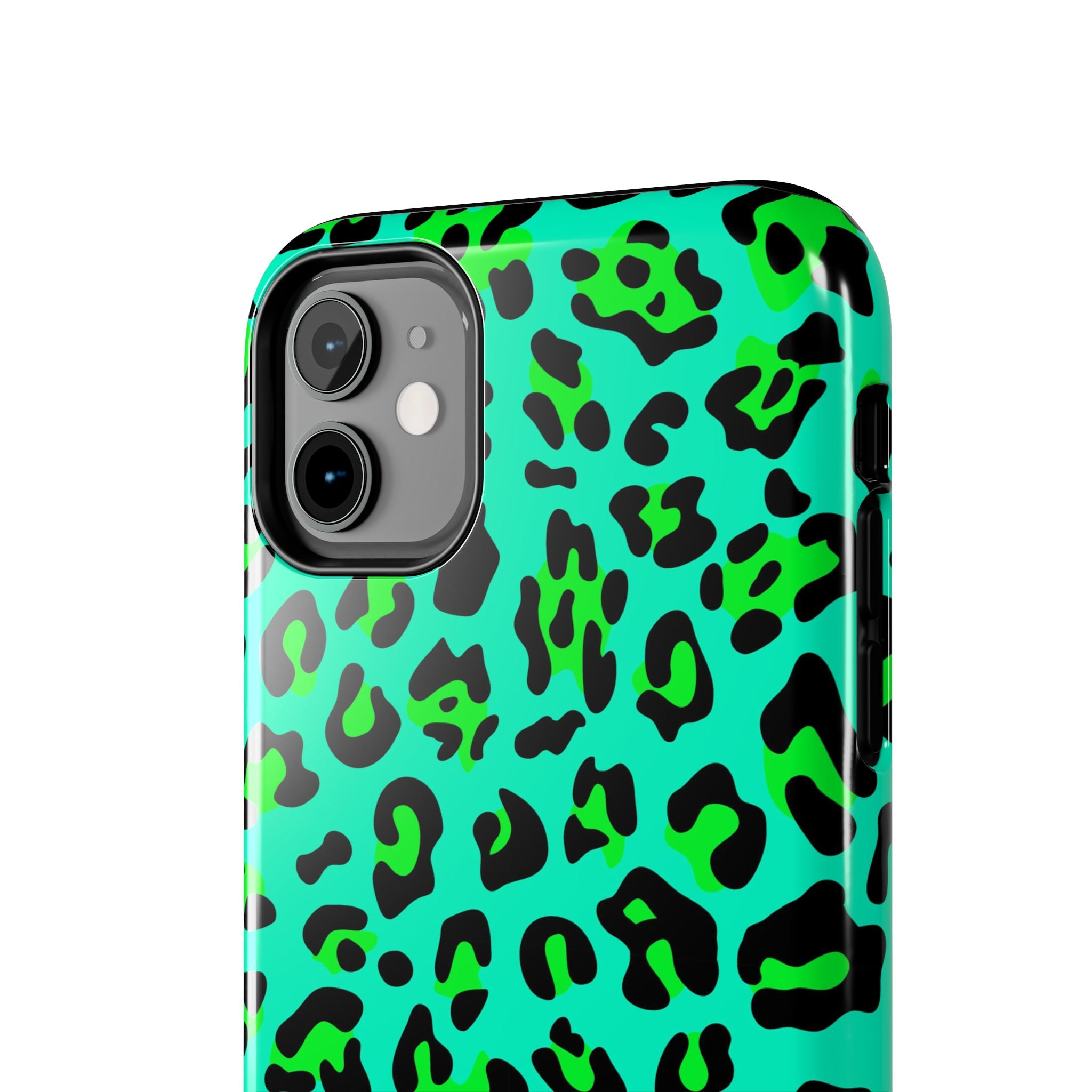 neon-green-teal-leopard-iphone-tough-case-stylish-phone-cover-protective-cellphone-case-trendy-smartphone-accessory-gift-for-