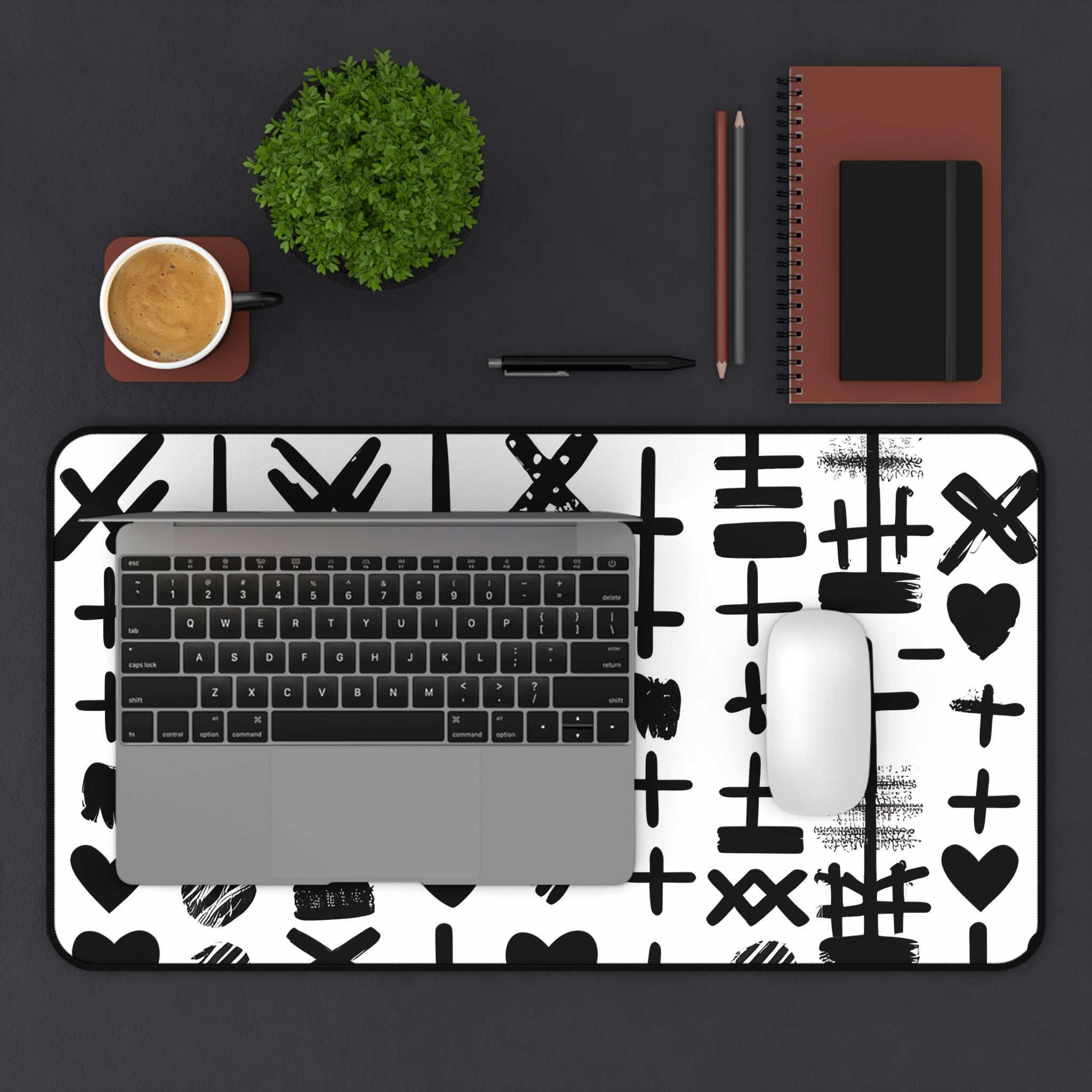 hearth-and-x-monochrome-mouse-pad-black-and-white-desk-mat-sleek-black-and-white-desk-pad-modern-minimalist-mouse-pad