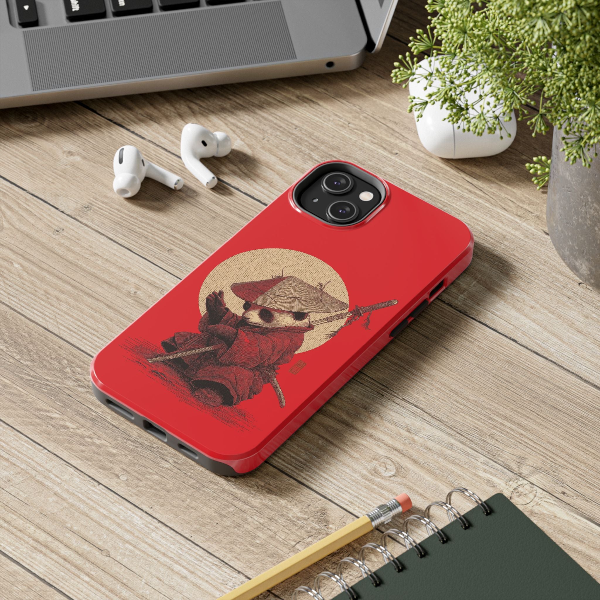 japanese-samurai-panda-iphone-tough-case-kawaii-animal-phone-cover-protective-phone-cover-japandi-art-iphone-case