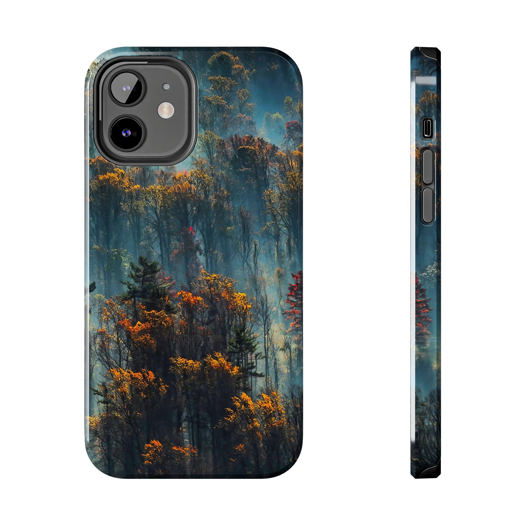 iphone-tough-case-misty-forrest-foggy-fall-iphone-covers-protective-smartphone-cover-nature-lover-gift-adventure-accessory