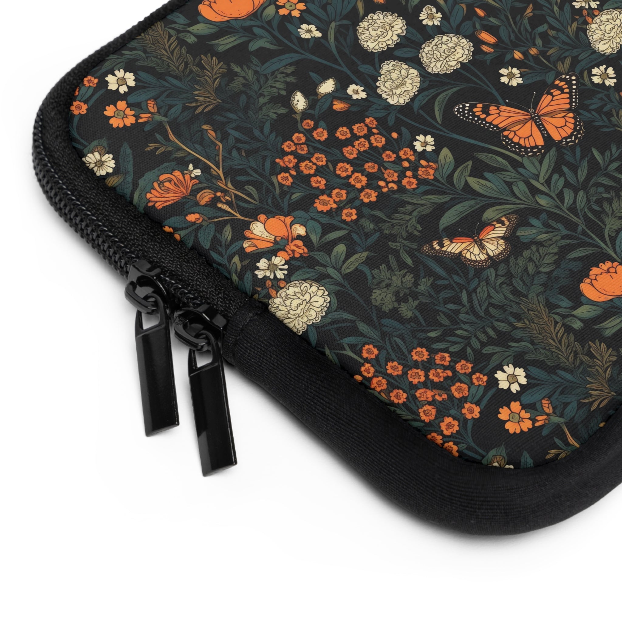 laptop-sleeve-cottagecore-dark-flowers-butterfly-sleeve-macbook-air-sleeve-floral-computer-bag-tech-case-tablet-cover-laptop