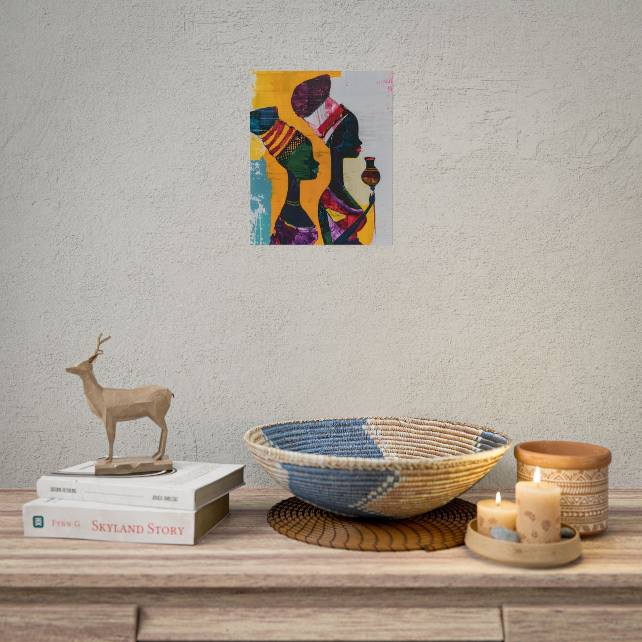 Traditional African Woman Poster Wall Art, African Portrait, Afrocentric, Tribal Home Art, Afro American Art, Ethnic Wall Decor