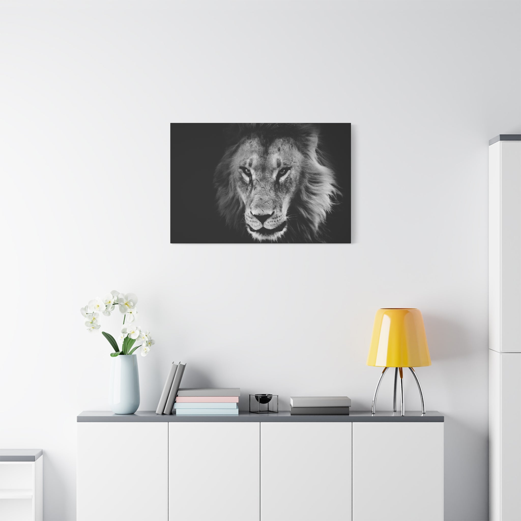 canvas-print-lion-wall-art-black-and-white-living-room-decor-matte-stretched-lion-poster-jungle-animal-art-print-wildlife-saf