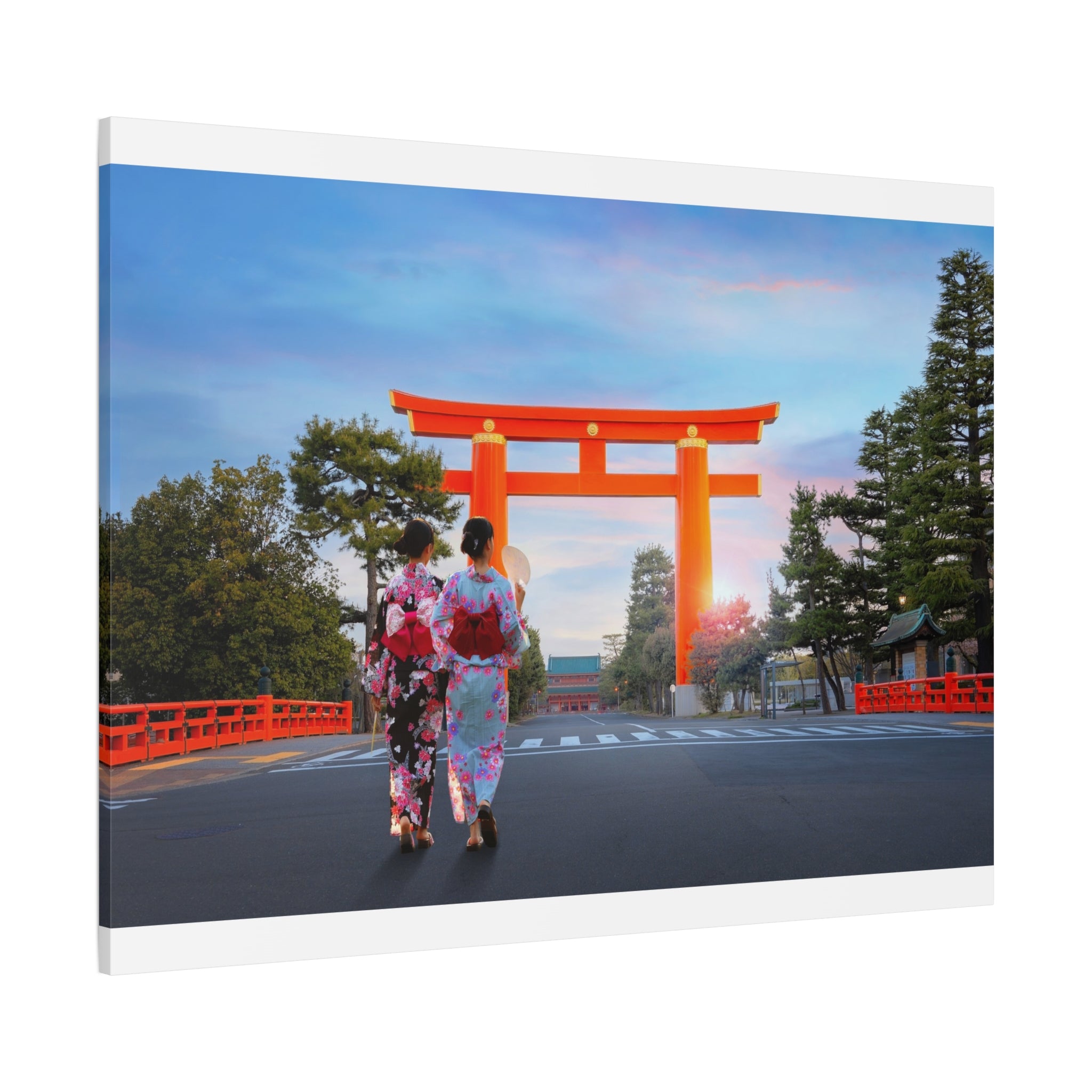 canvas-art-japanese-torri-gate-geisha-wall-decor-matte-stretched-artwork-home-decoration-asian-inspired-painting-oriental-roo