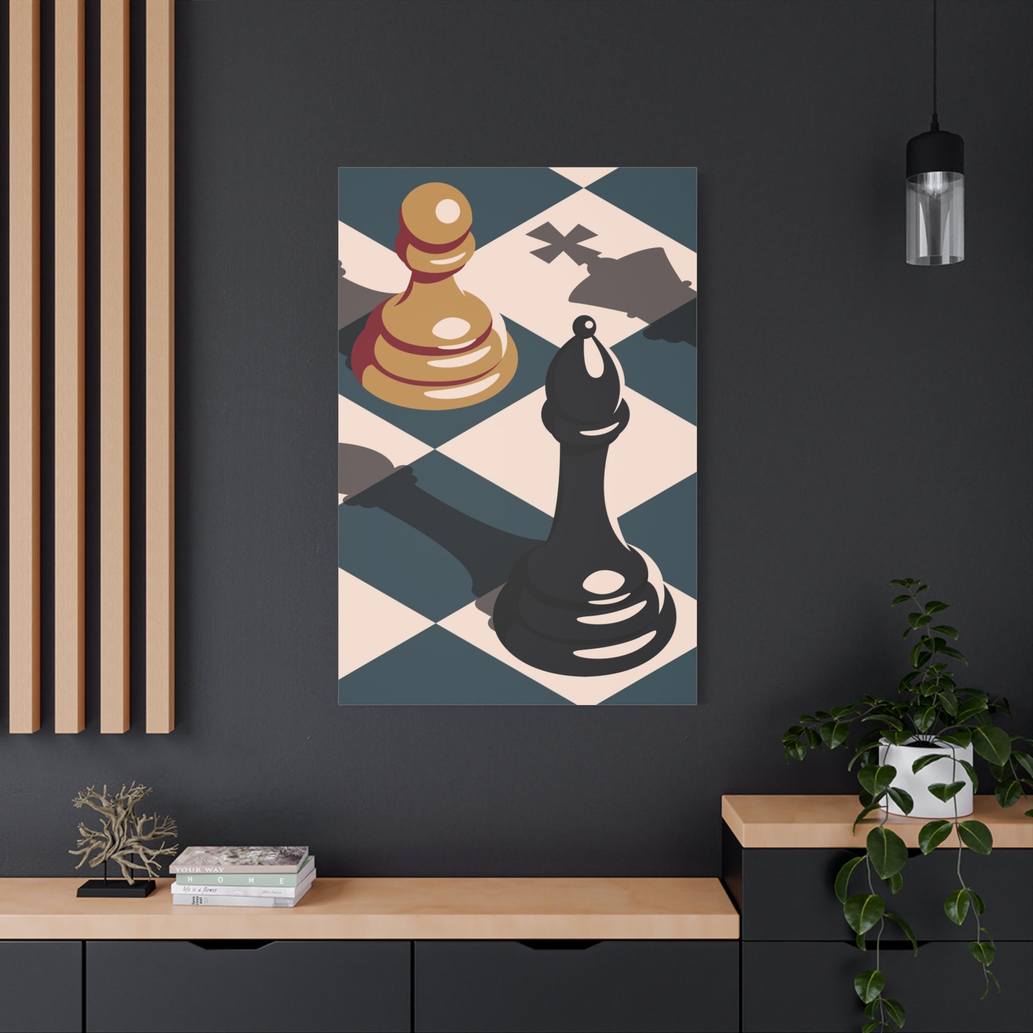 canvas-print-chess-bishop-poster-home-decor-chess-lover-gift-matte-art-print-stretched-wall-art-chess-artwork-chess-enthusias