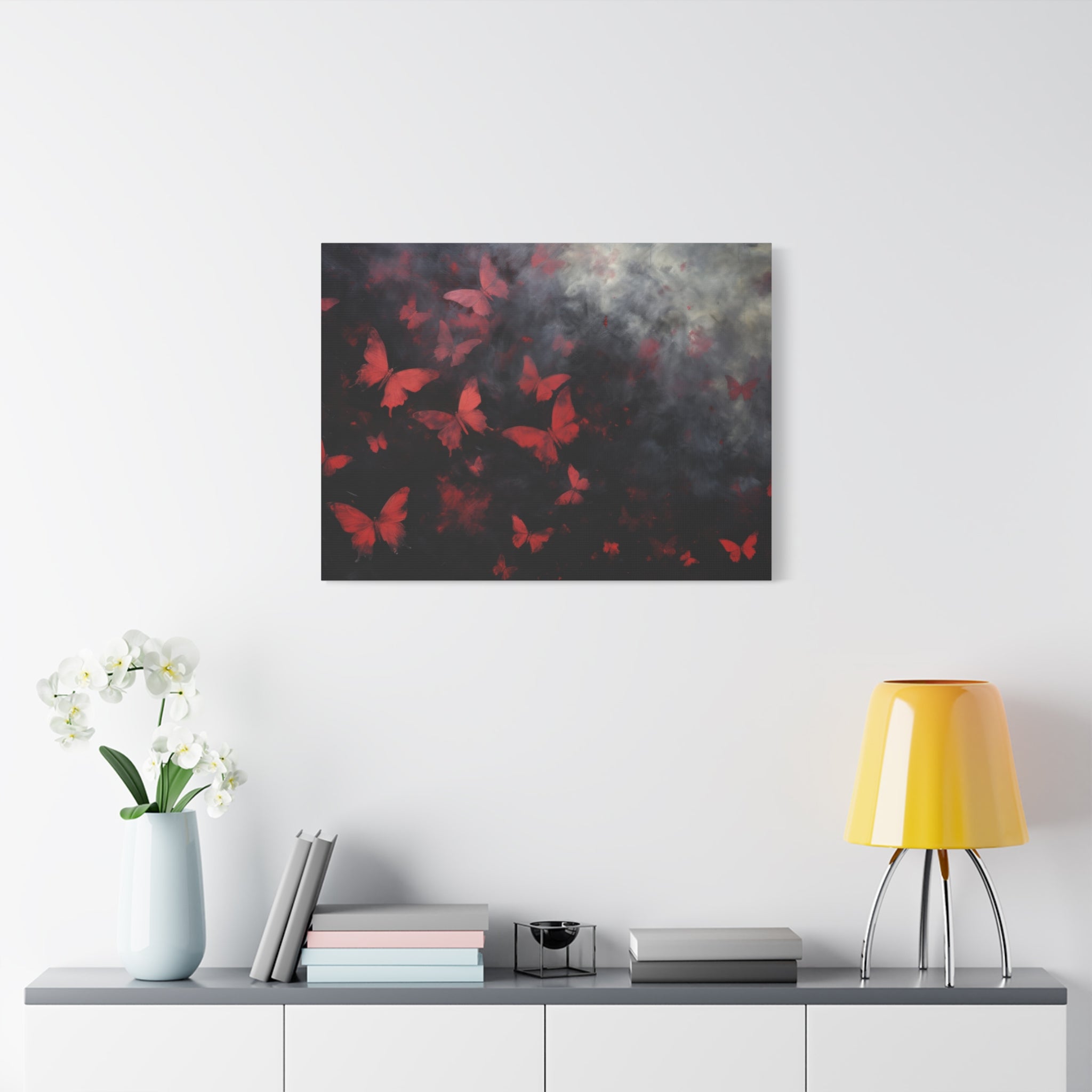 canvas-print-red-butterfly-brush-strokes-elegant-living-room-decor-housewarming-gift-canvas-wall-art-abstract-paintings