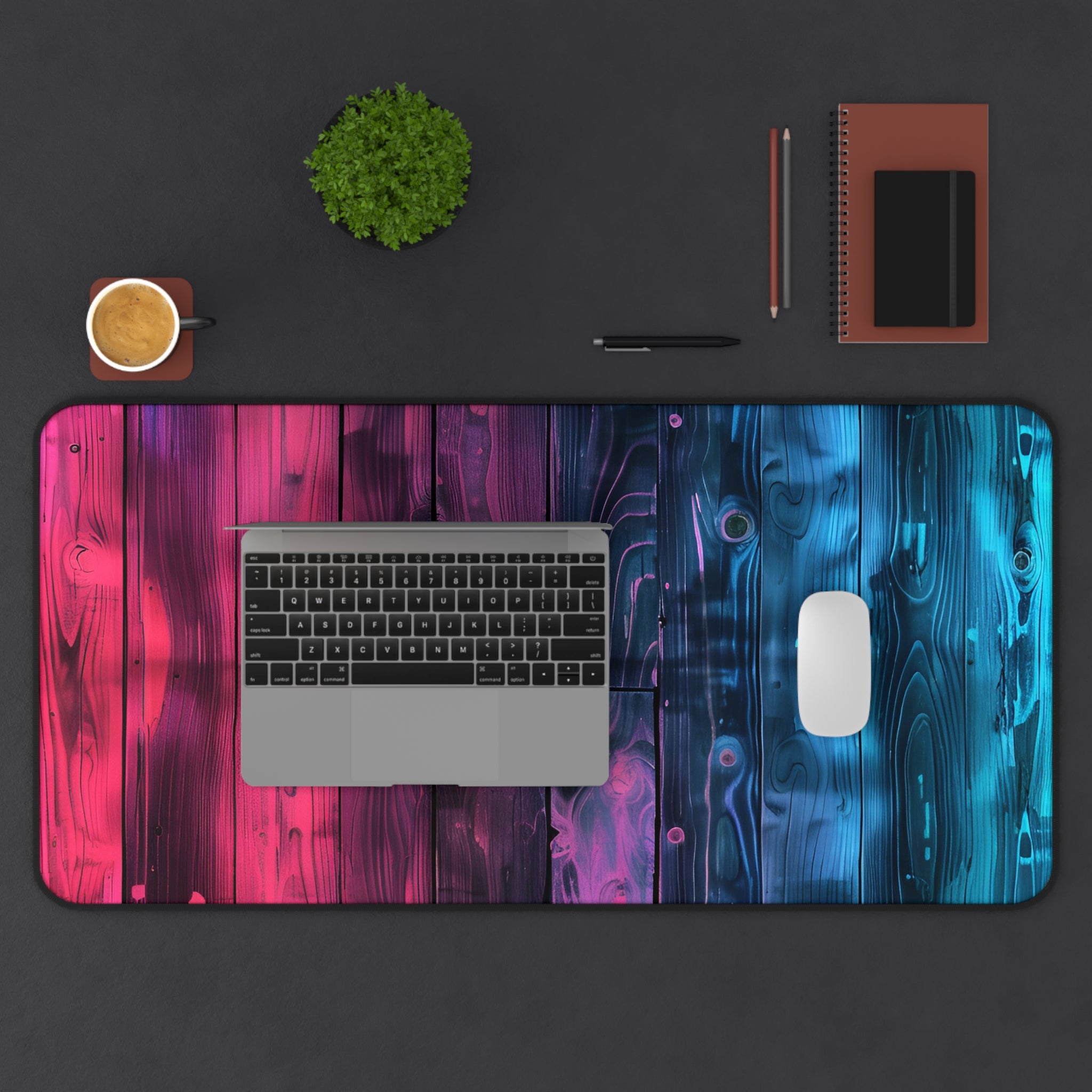 colorful-neon-wood-wall-large-desk-mat-gaming-mouse-pad-vibrant-decor-rainbow-neon-wood-pattern-desk-mat