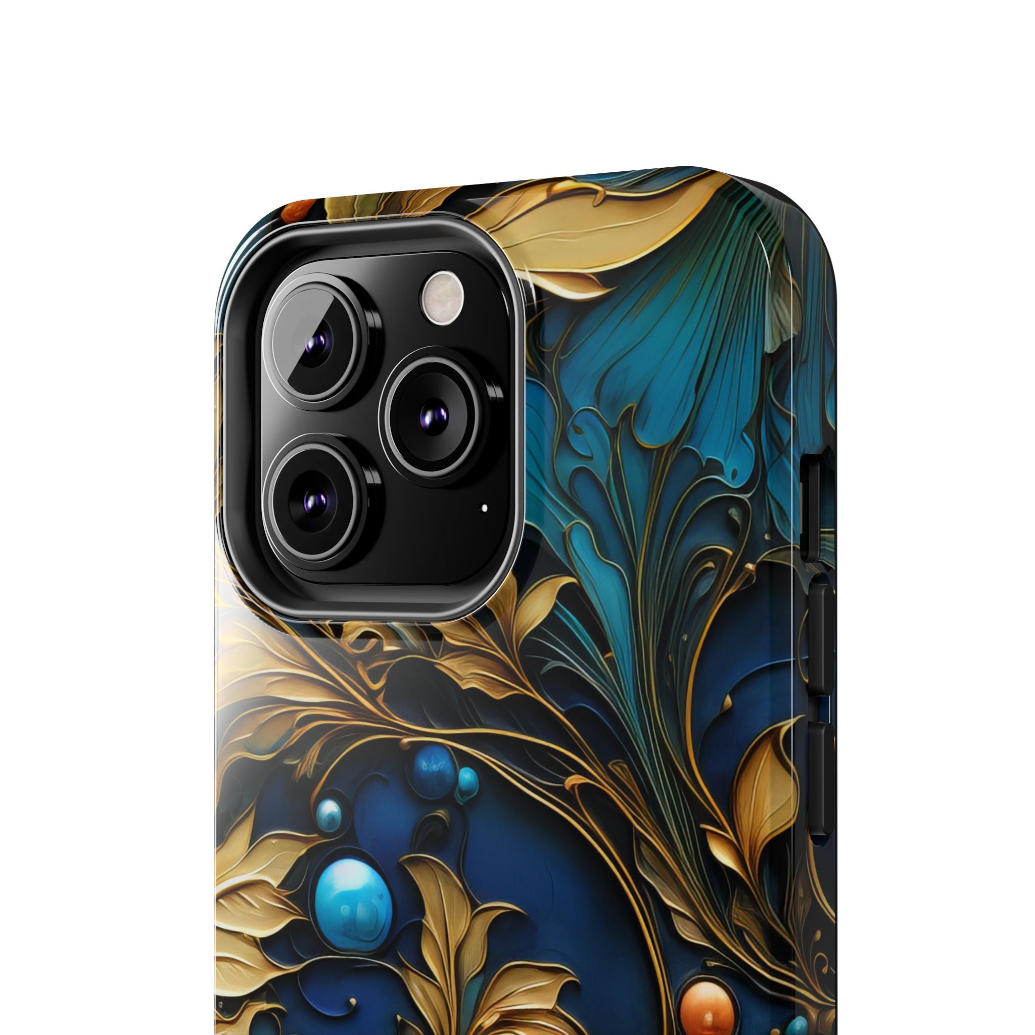 textured-art-nouveau-floral-tough-phone-case-cottagecore-iphone-case-unique-floral-phone-cover-vintage-style-iphone-case-prot