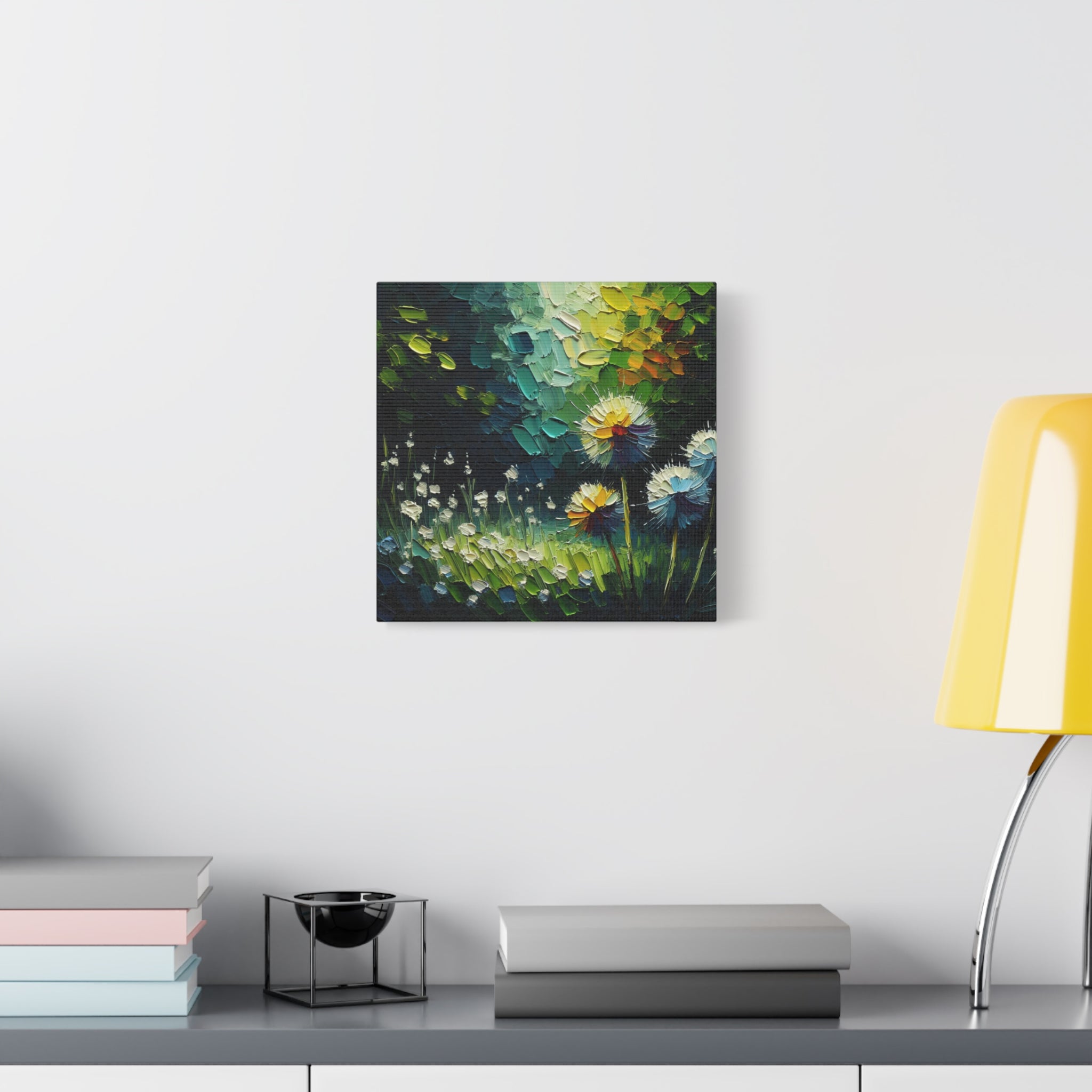 canvas-print-impasto-dandelion-wall-art-matte-canvas-oil-painting-stretched-wall-art-home-decor-floral-print-gift-for-nature-