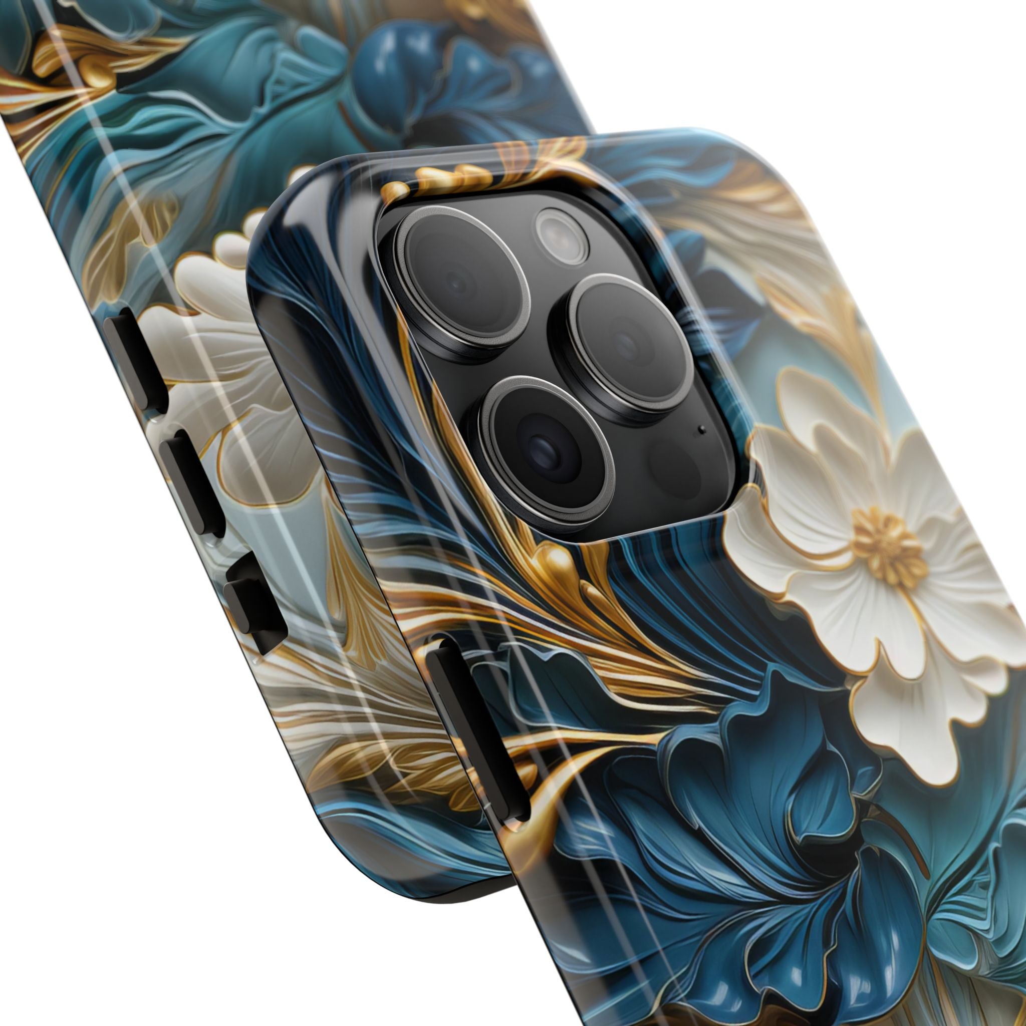 textured-art-nouveau-floral-tough-phone-case-cottagecore-iphone-case-unique-floral-phone-cover-vintage-style-iphone-case-prot