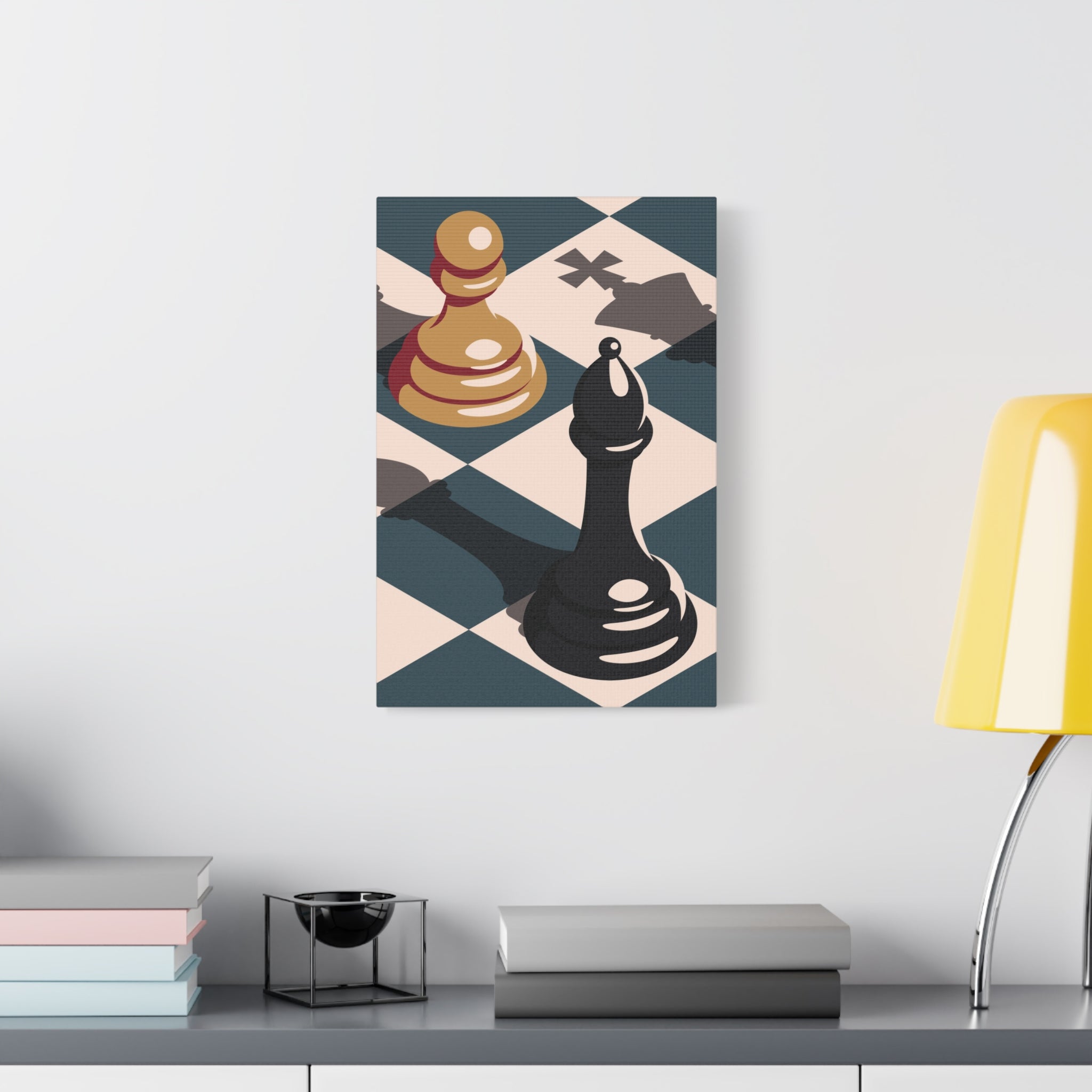 canvas-print-chess-bishop-poster-home-decor-chess-lover-gift-matte-art-print-stretched-wall-art-chess-artwork-chess-enthusias
