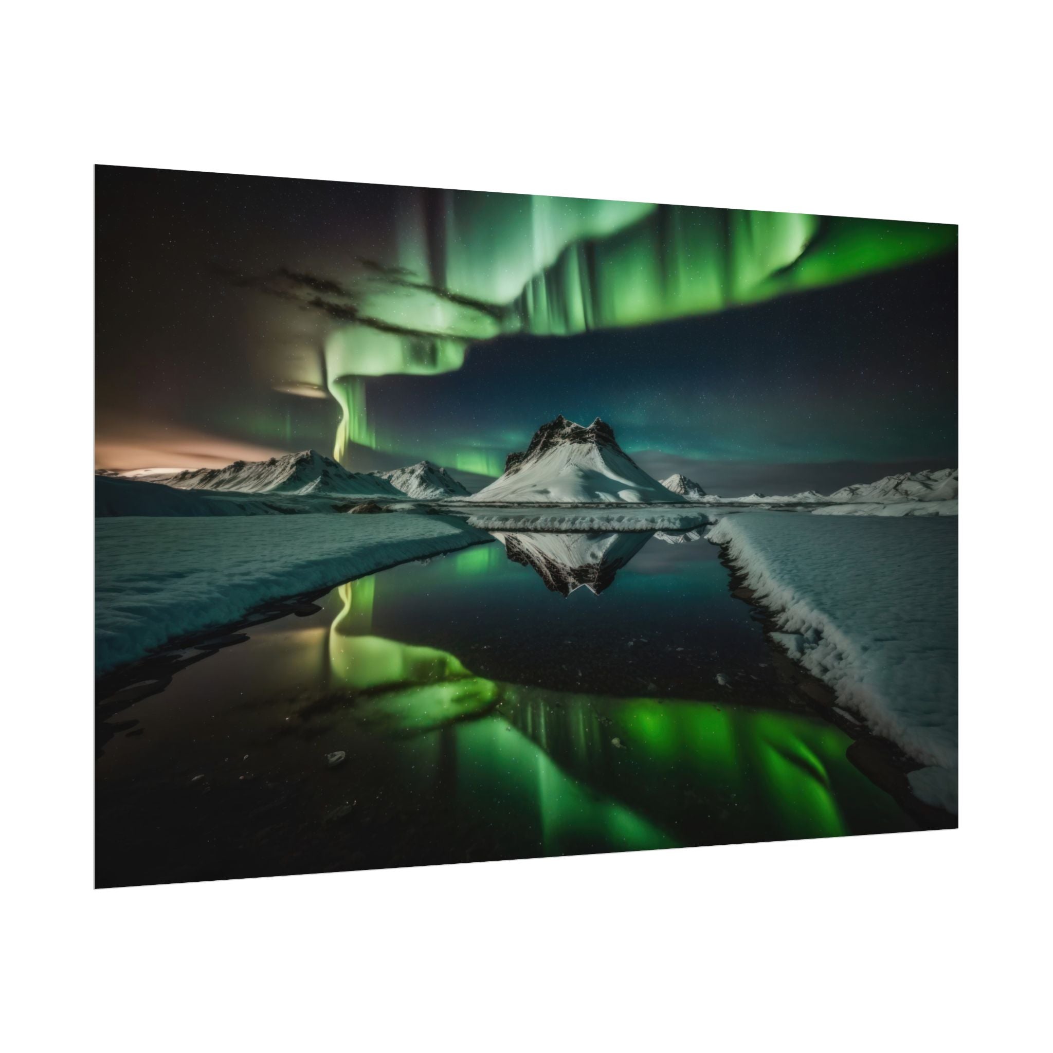 Aurora Borealis Poster Wall Art Print, Scenery Northern Lights,  Home Decor, Starry Night Photography, Housewarming Gifts