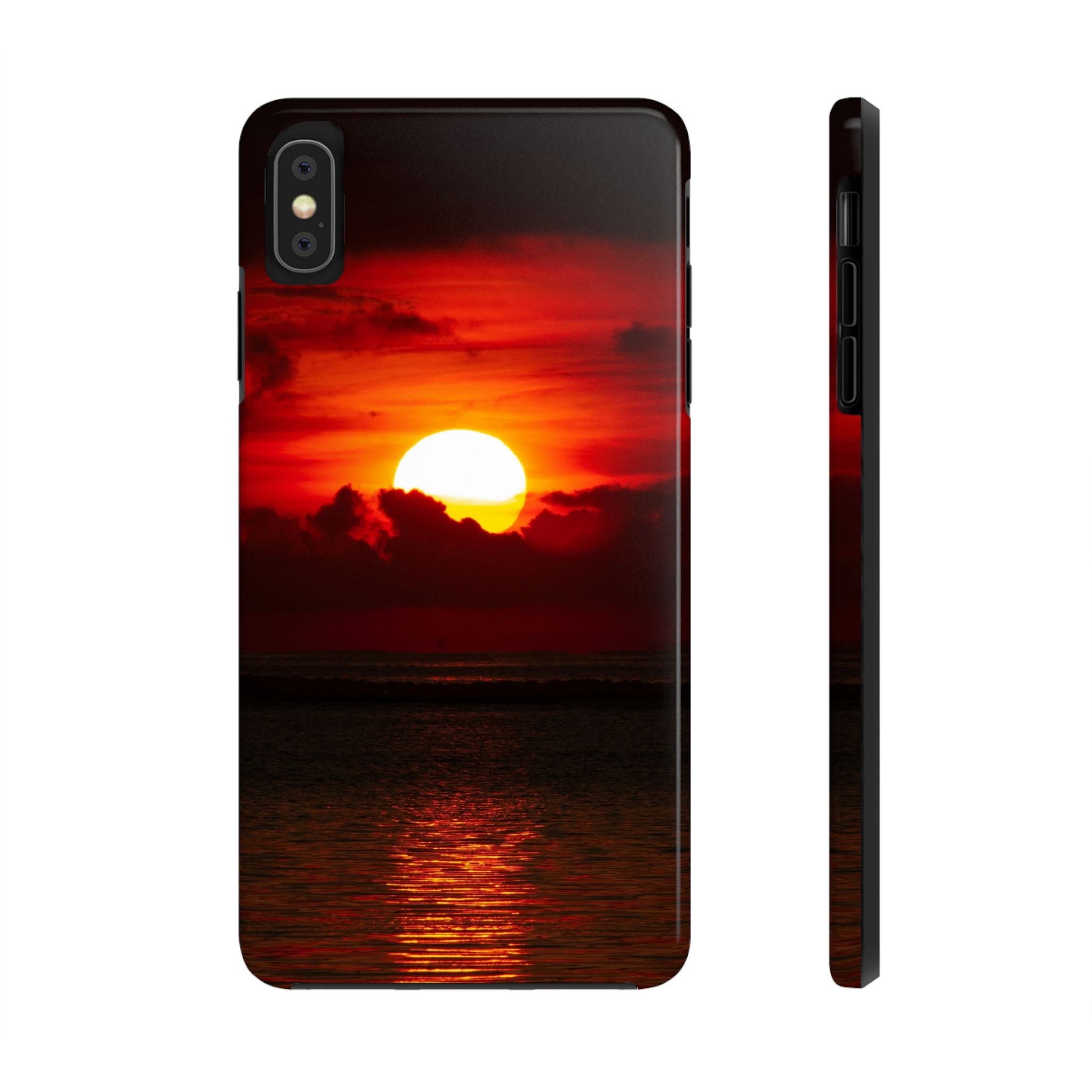 iphone-tough-case-red-sunset-protective-phone-cover-durable-smartphone-case-hard-shell-phone-case-sunset-lover-gift-red-phone