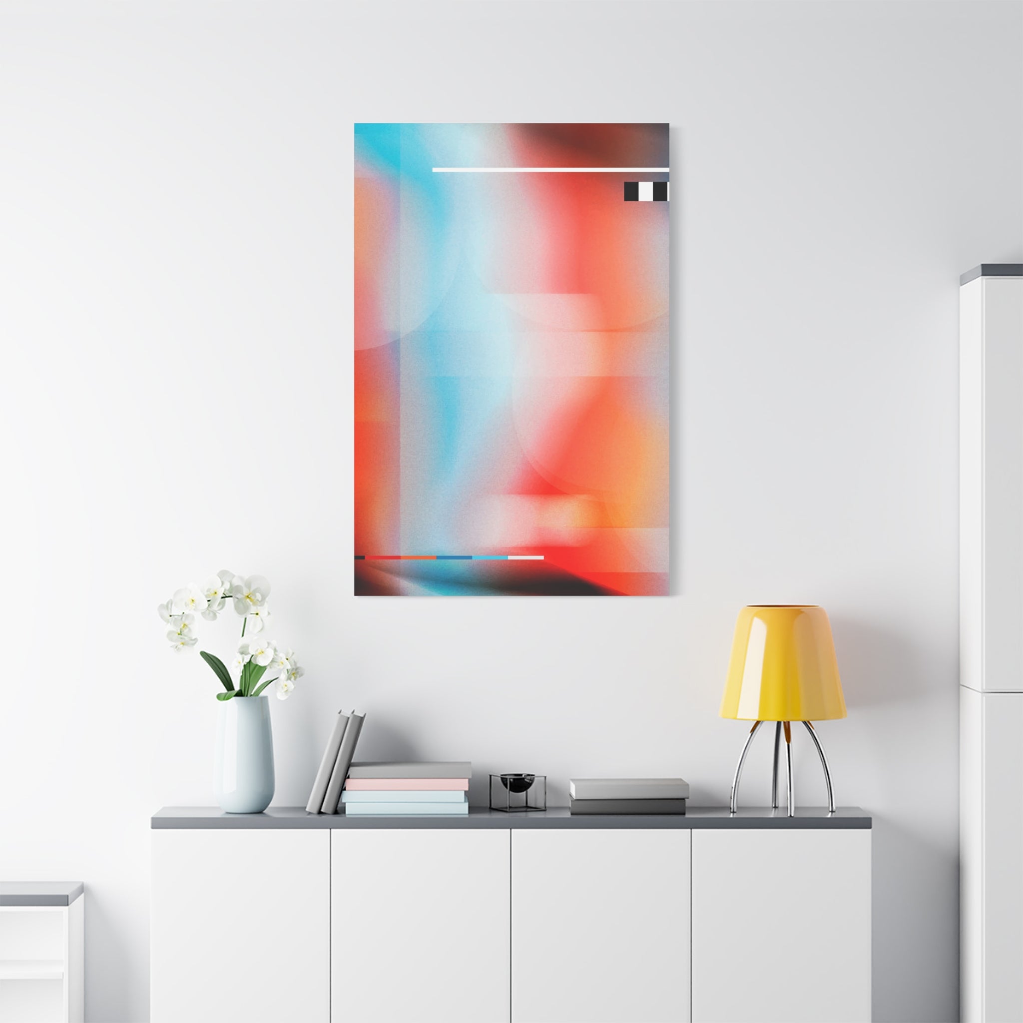 canvas-print-abstract-orange-retro-colorful-home-decor-wall-art-stretched-matte-canvas-living-room-decor-unique-gift-idea