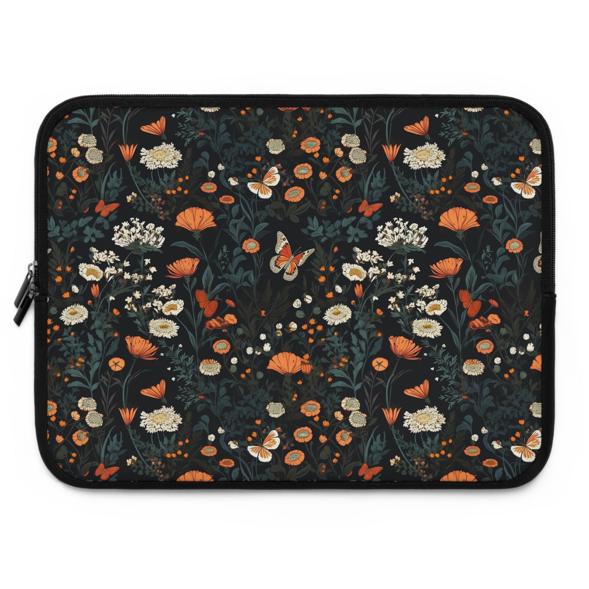 laptop-sleeve-cottagecore-dark-flowers-butterfly-sleeve-macbook-air-14-sleeve-floral-computer-bag-tech-case-tablet-cover