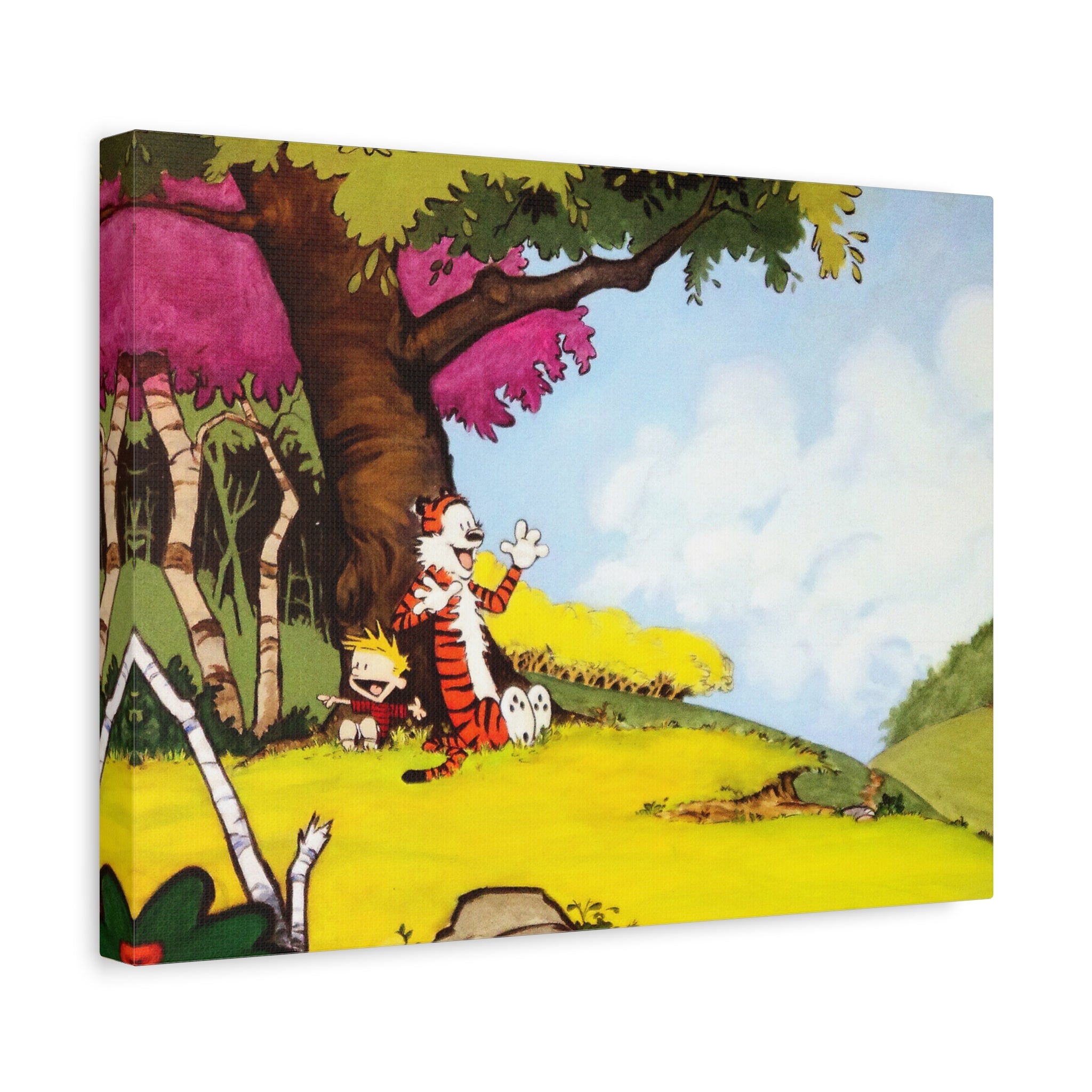 Calvin and Hobbes Canvas Wall Art - Nostalgic Comic Strip Poster for Kids Room & Nursery Room Decor - Adventure Theme Print
