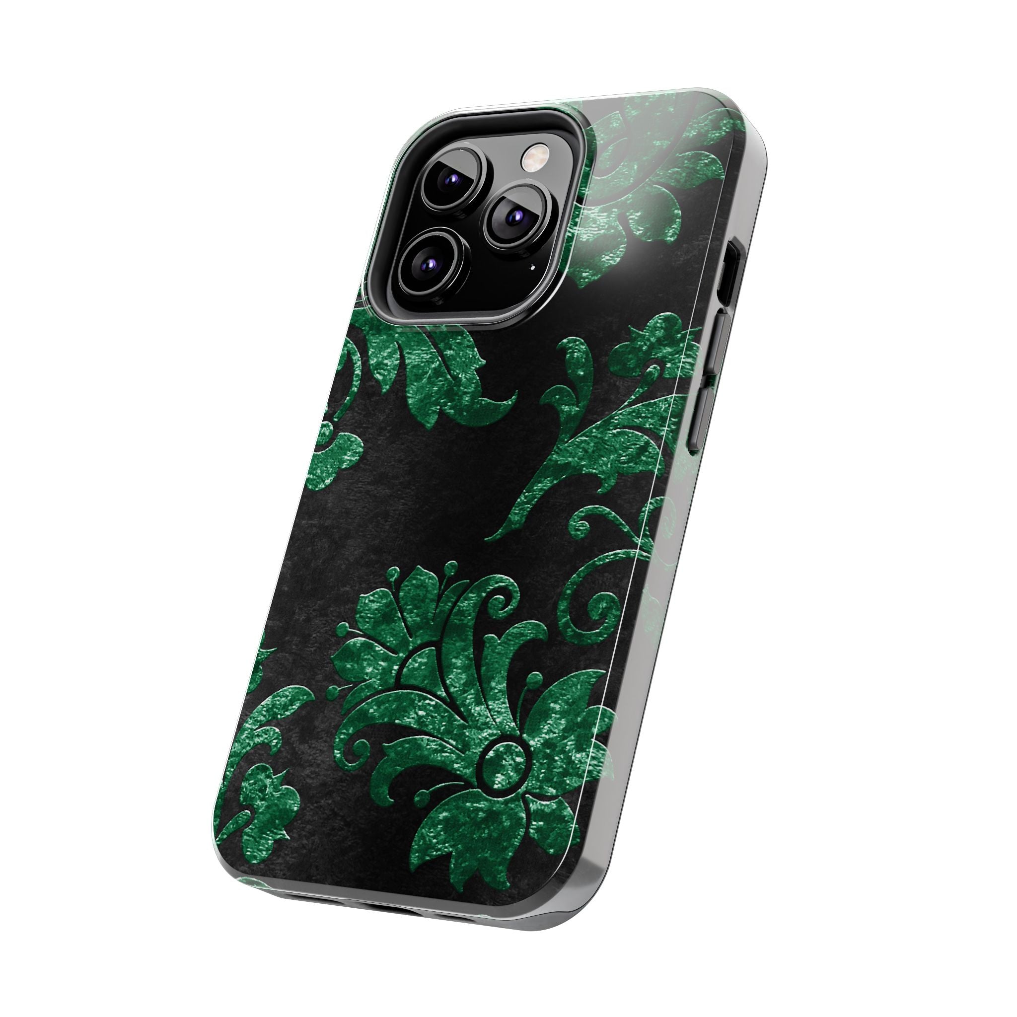 embossed-emerald-velvet-tough-iphone-case-protective-iphone-cover-heavy-duty-iphone-case-rugged-phone-case-durable-smartphone