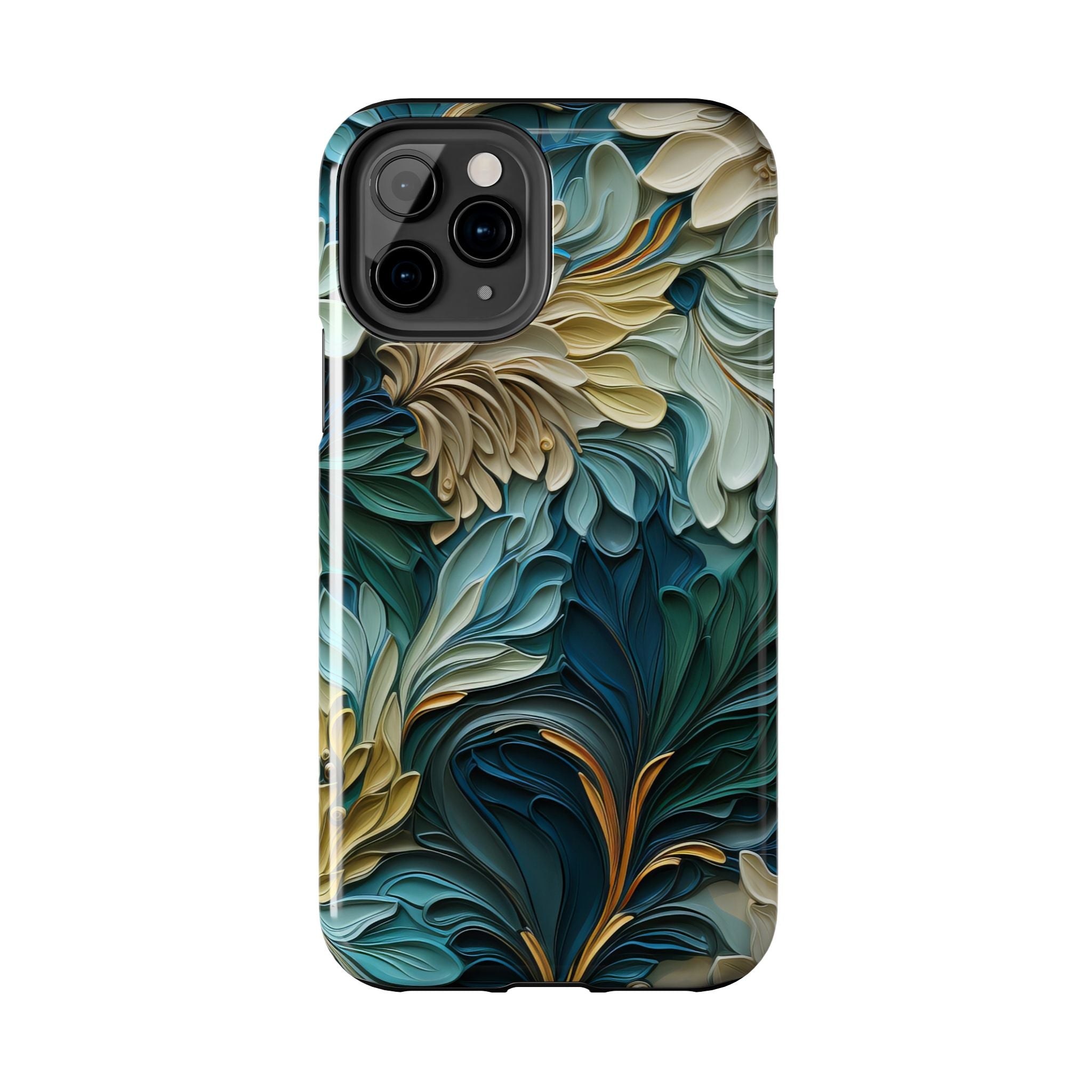 textured-art-nouveau-floral-tough-phone-case-cottagecore-iphone-case-unique-floral-phone-cover-vintage-style-iphone-case-prot