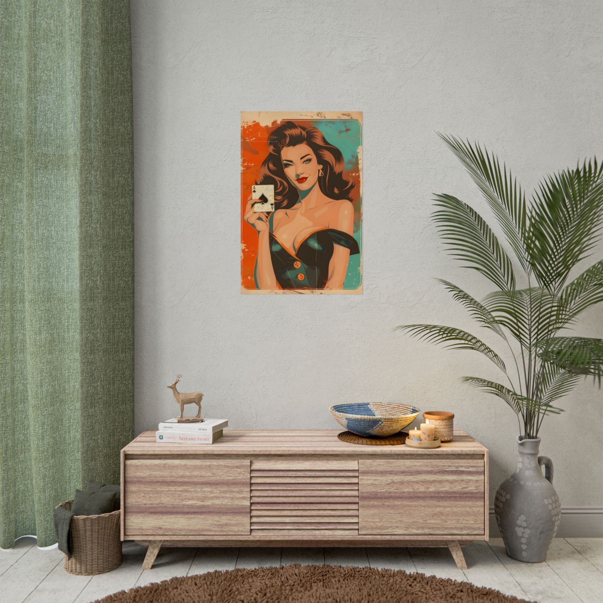 vintage-pin-up-girl-poster-print-ace-of-spades-playing-card-poster-wall-art-retro-pinup-poster-pin-up-illustration-wall-decor