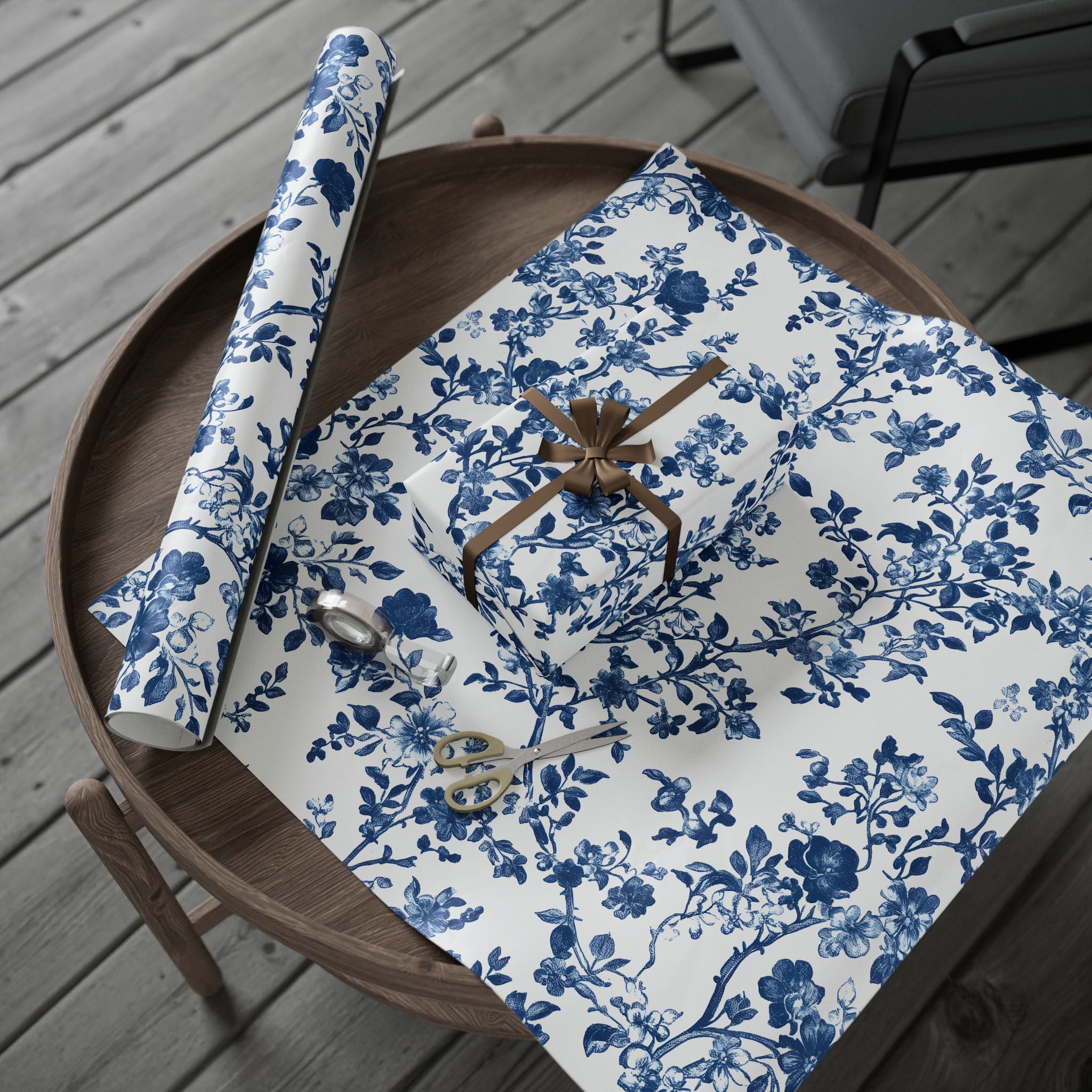 wrapping-papers-blue-french-toile-floral-elegant-gift-wrap-holiday-gift-wrap-birthday-wrapping-paper-wedding-gift-wrap-christ