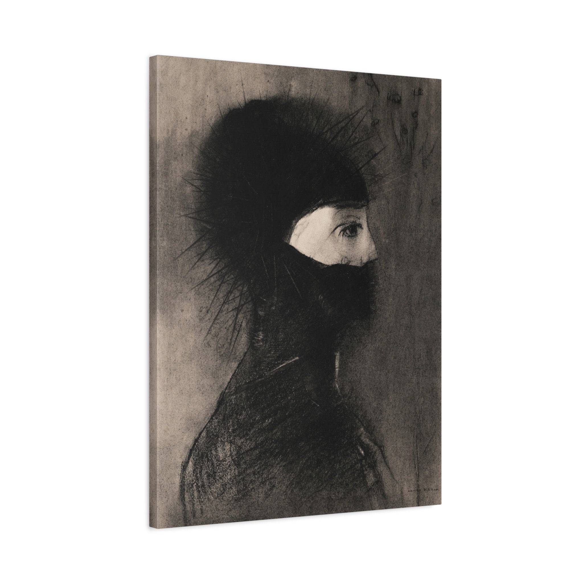 canvas-wall-art-armor-by-odilon-redon-vintage-woman-illustration-post-impressionism-art-wall-decor-matte-canvas-stretched