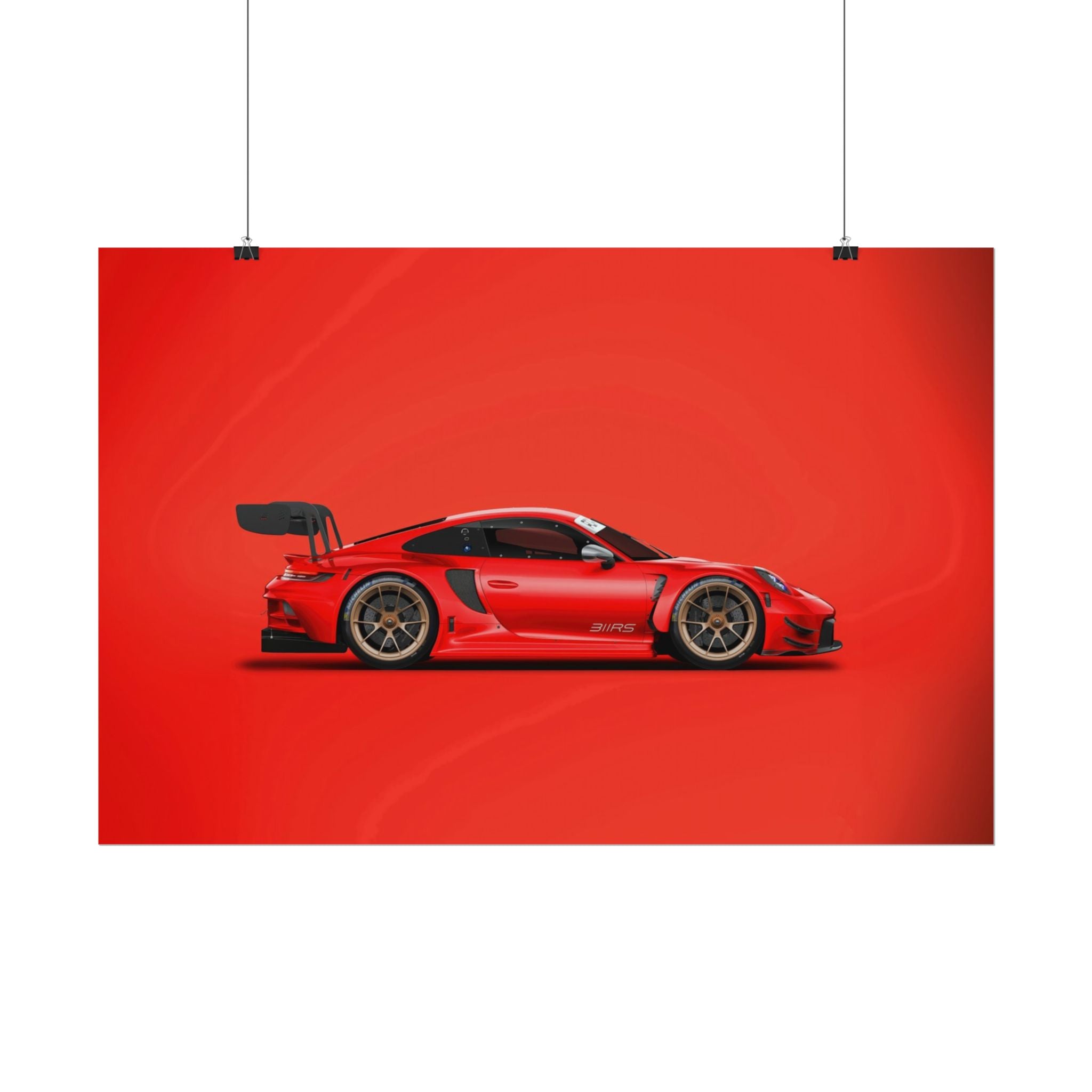 poster-print-wall-art-porsche-911-red-gt3r-red-supercar-poster-porsche-decor-rolled-poster-wall-art-hypercars-wall-decor