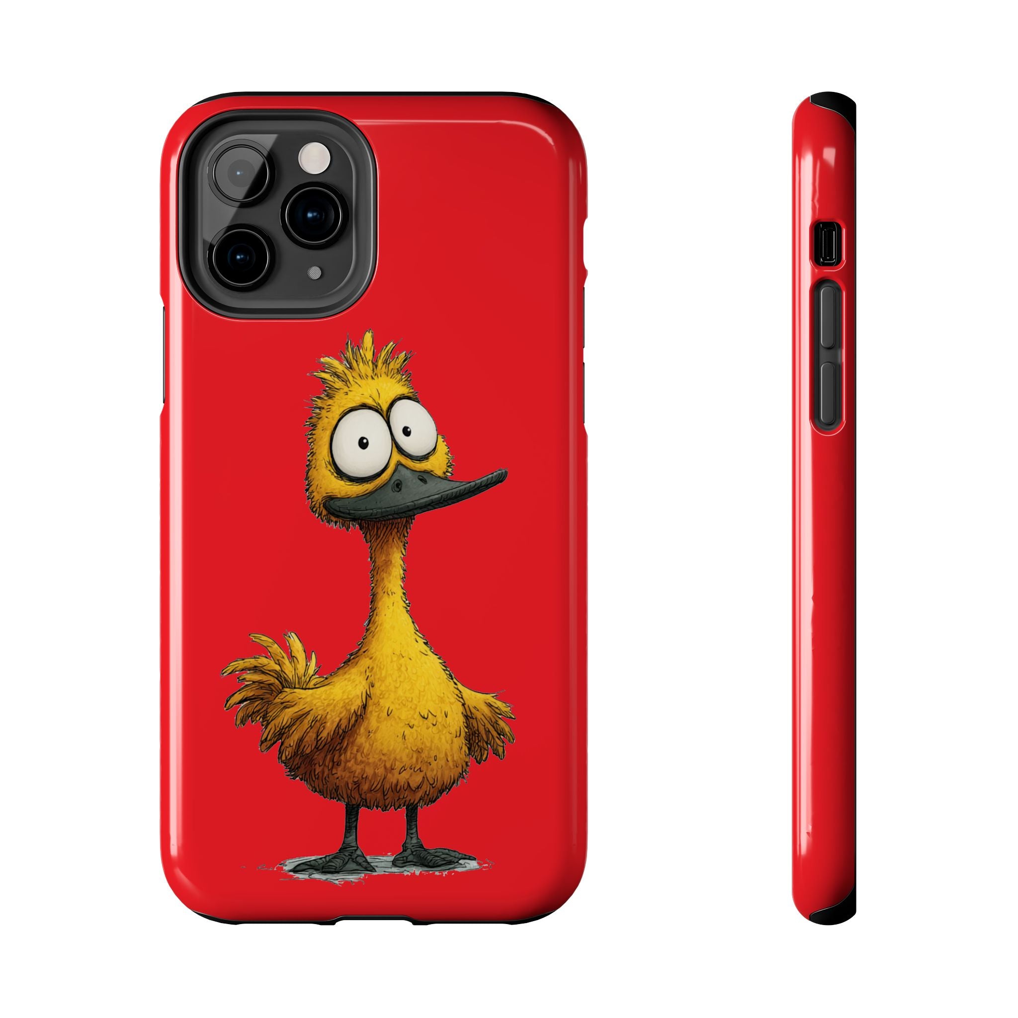 Quirky Funny Duck iPhone Tough Case - Kawaii Animal Phone Cover - Protective Phone Cover - Yellow iPhone Case