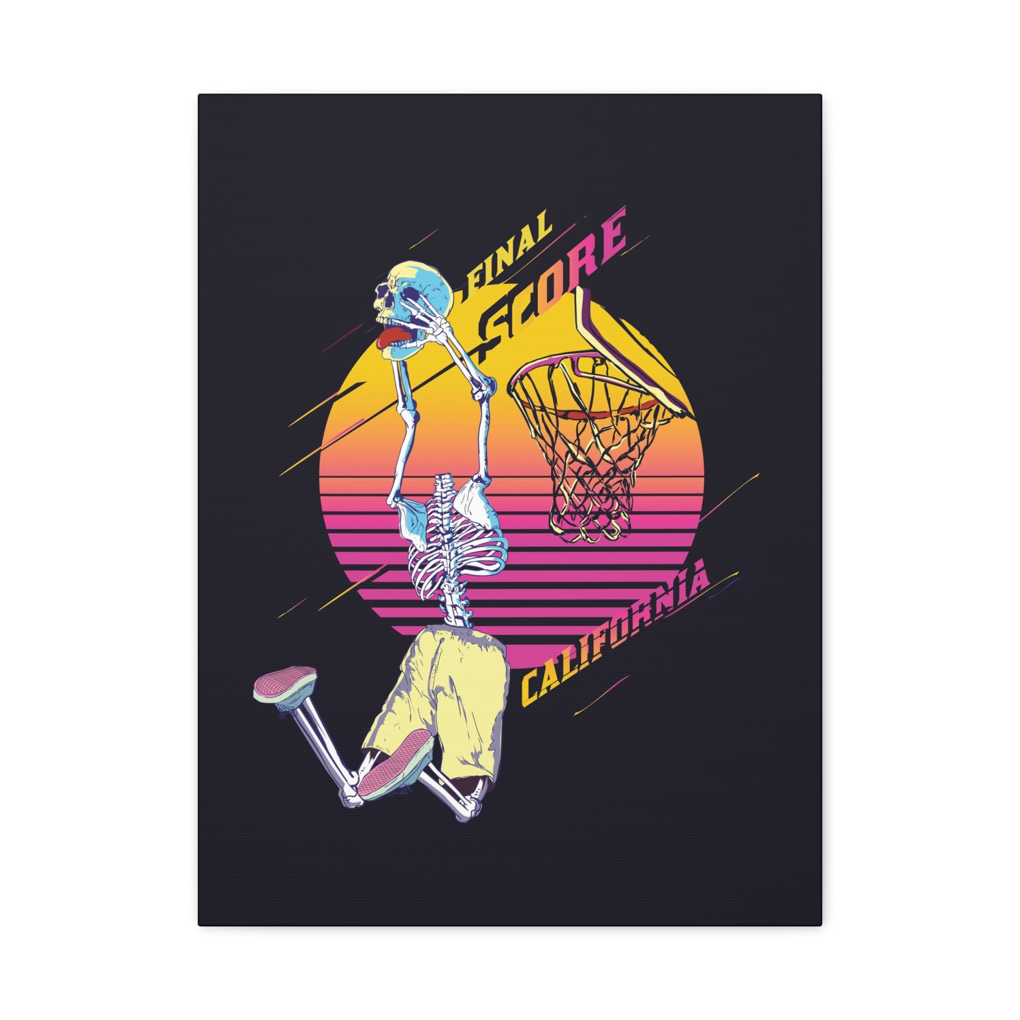 california-basketball-canvas-wall-art-basketball-prints-skull-art-retro-basketball-decor-basketball-home-wall-decor-housewarm