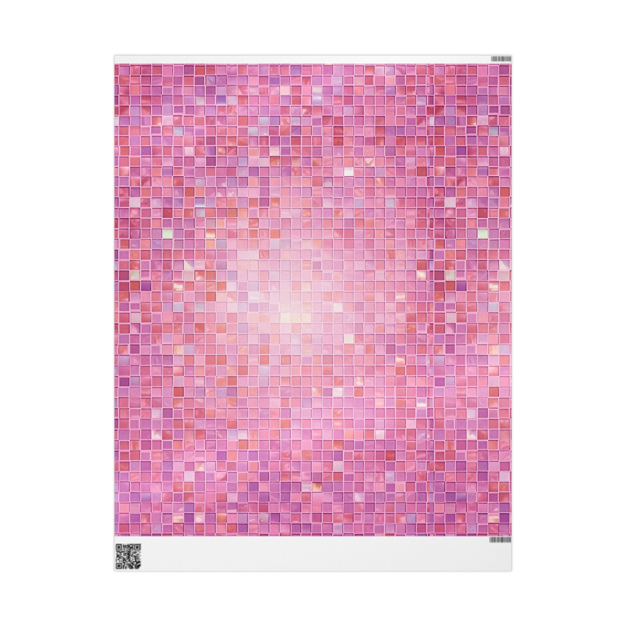 pastel-mosaic-wrapping-paper-pink-hologram-elegant-gift-wrap-for-special-occasions-birthdays-holidays-gift-wrap-wrapping-shee
