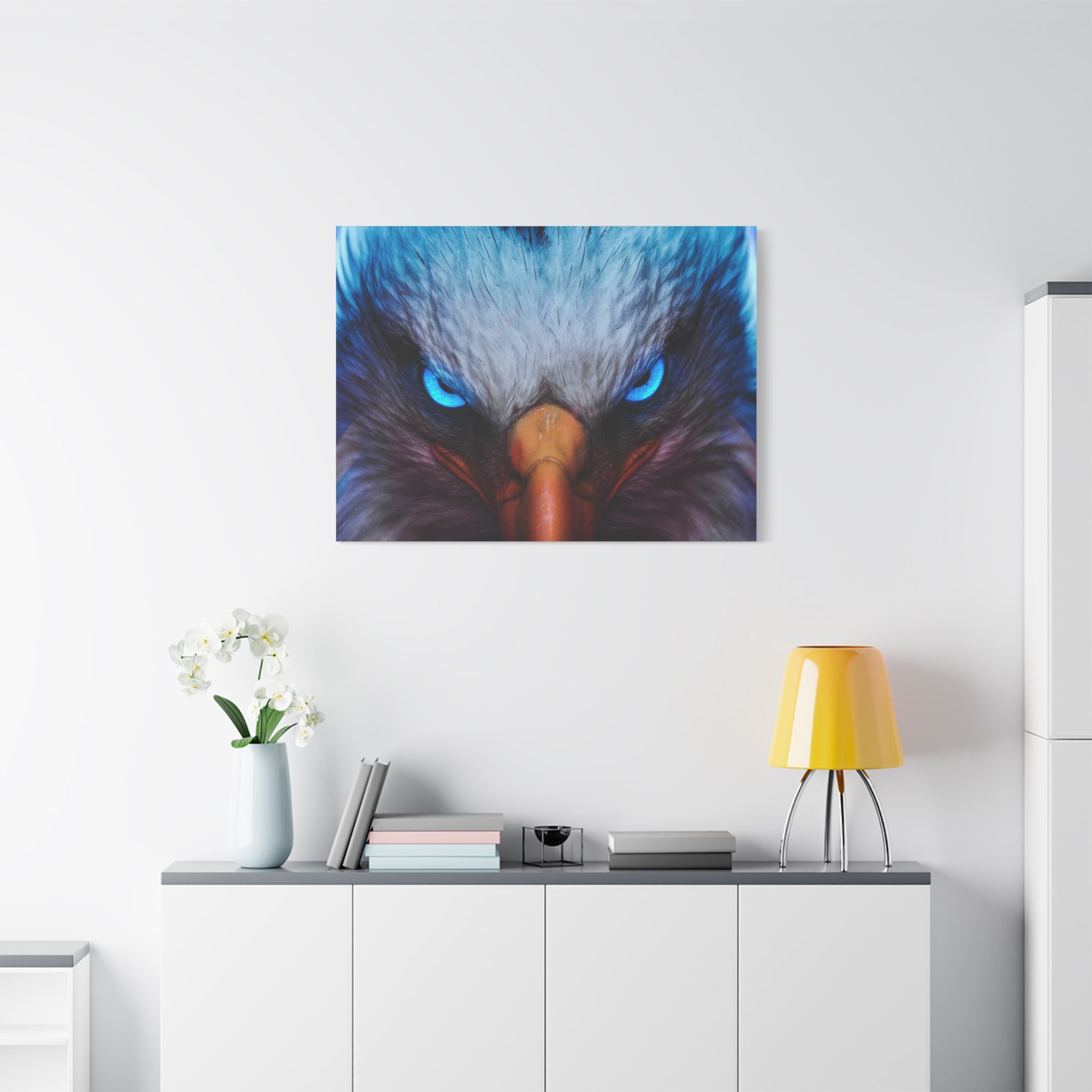 american-eagle-theme-canvas-wall-art-bird-of-prey-decor-eagle-eyes-wall-hanging-matte-stretched-canvas-print-wildlife-artwork