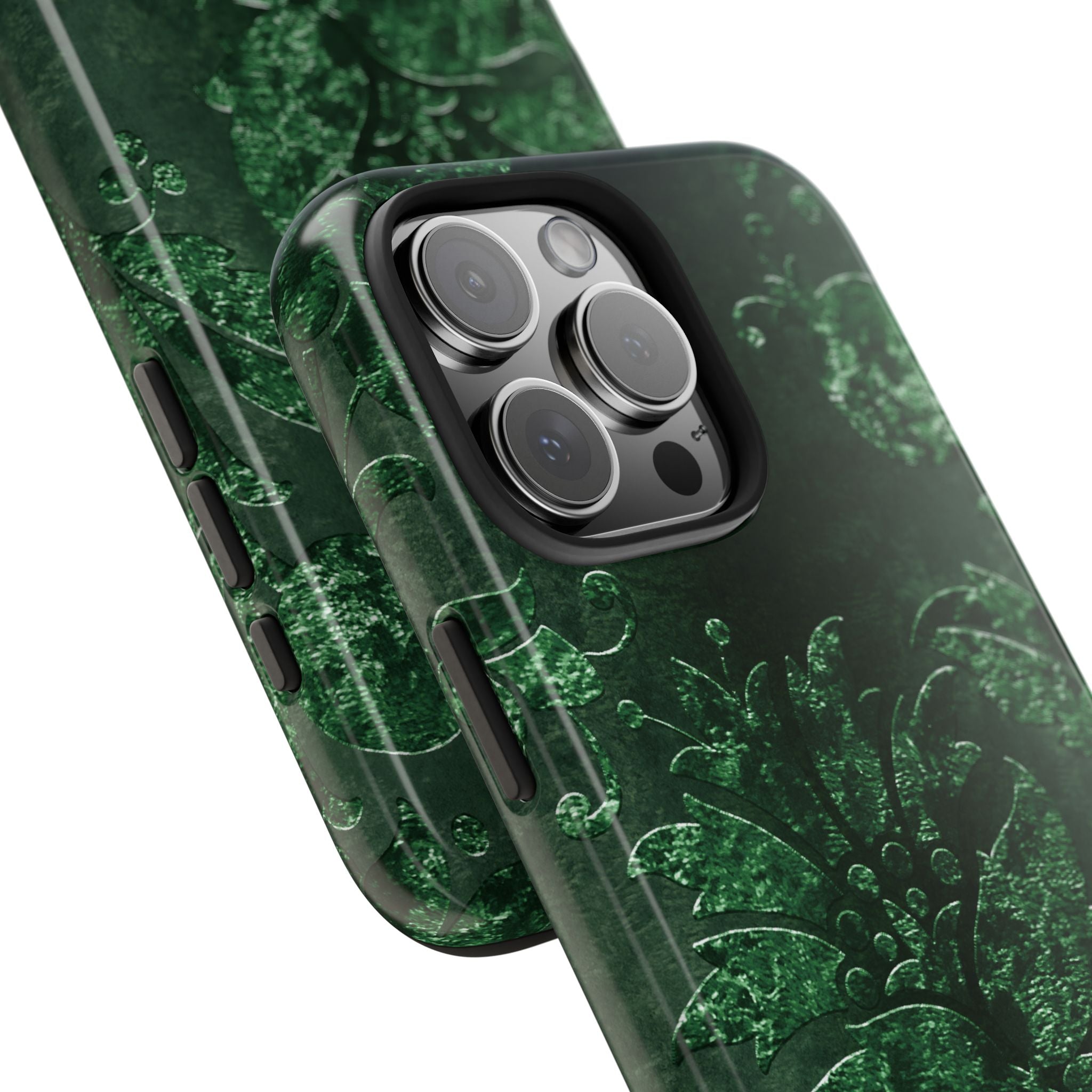 embossed-emerald-velvet-tough-iphone-case-protective-iphone-cover-heavy-duty-iphone-case-rugged-phone-case-durable-smartphone