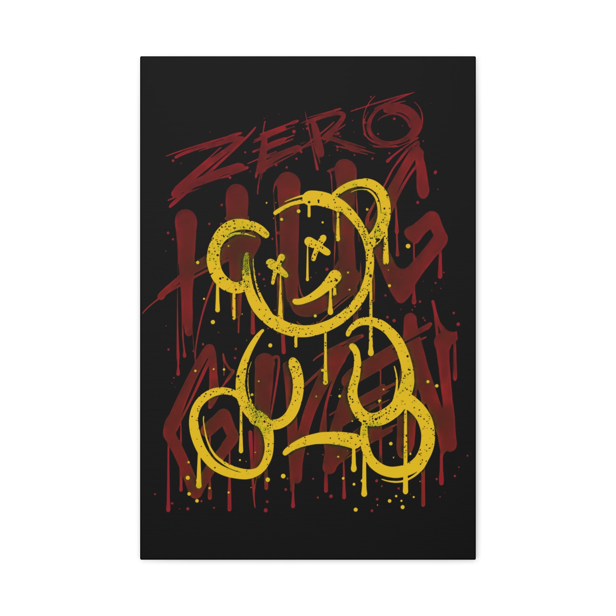 canvas-art-zero-hug-given-teddy-bear-print-graffiti-wall-art-fun-wall-art-moody-wall-art-canvas-print-canvas-wall-decor