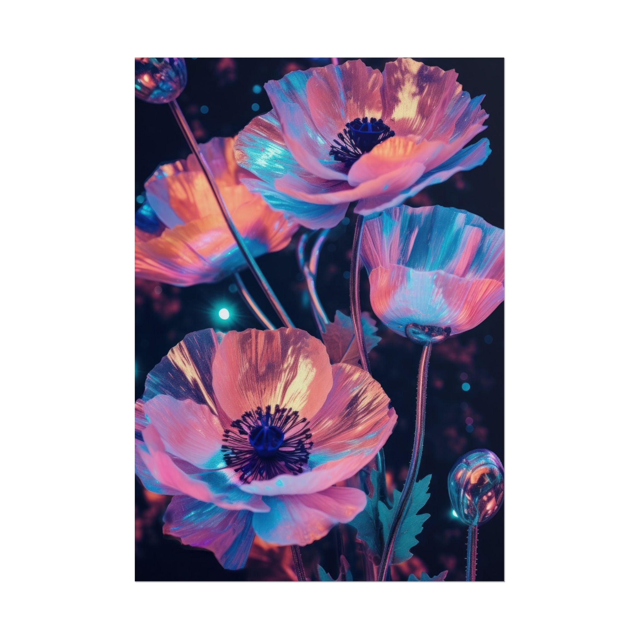 poppy-flower-poster-art-pearl-floral-wall-art-floral-print-flower-print-nature-wall-decor-flower-wall-decor-housewarming-gift