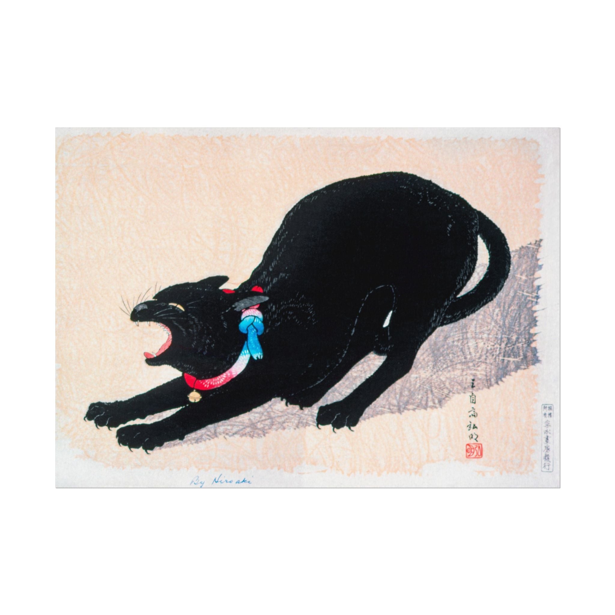 black-cat-hissing-by-hiroaki-takahashi-poster-print-classic-japanese-wall-art-living-room-decor-japandi-art-home-wall-decor
