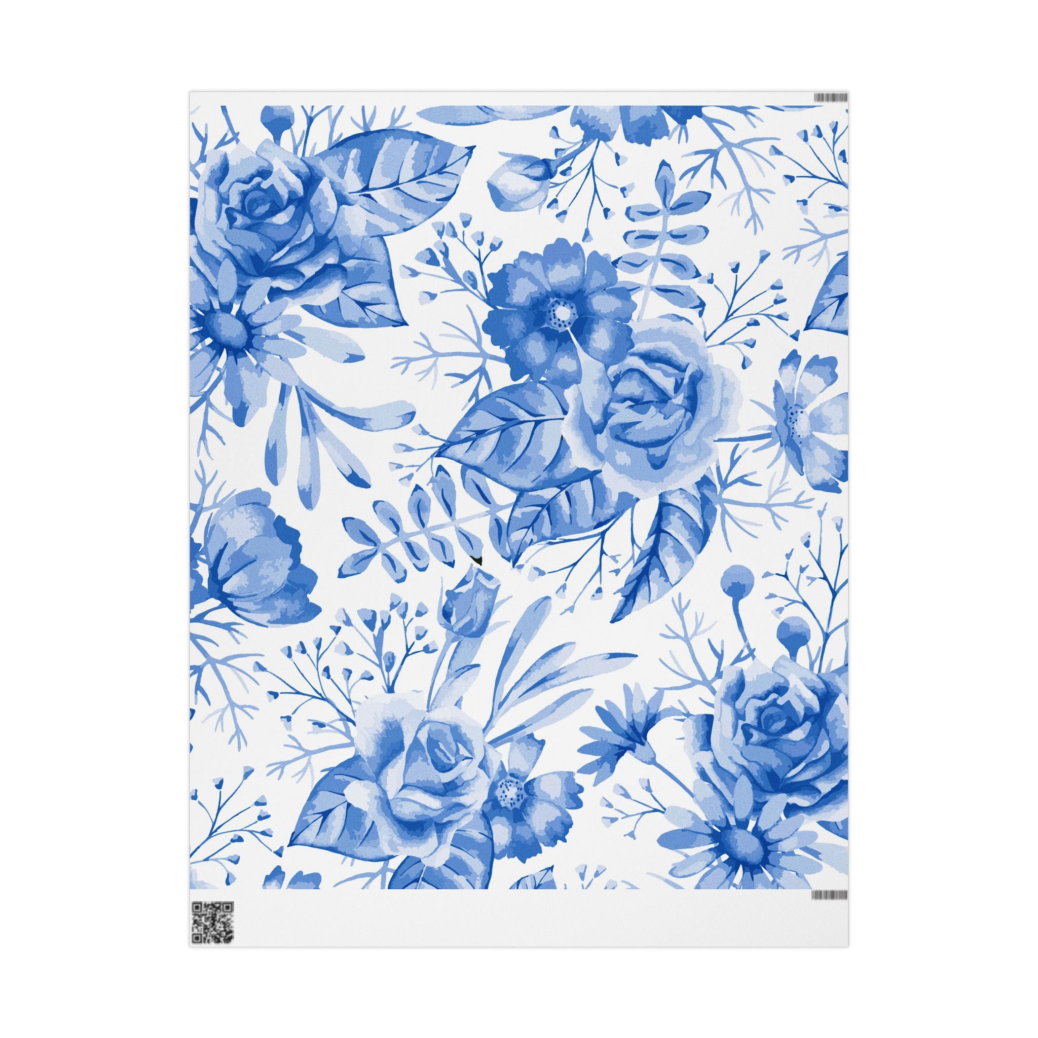 blue-floral-watercolor-pattern-gift-wrapping-30-72-wrapping-papers-art-craft-supplies-packaging-holiday-gift-wrap-decorative-