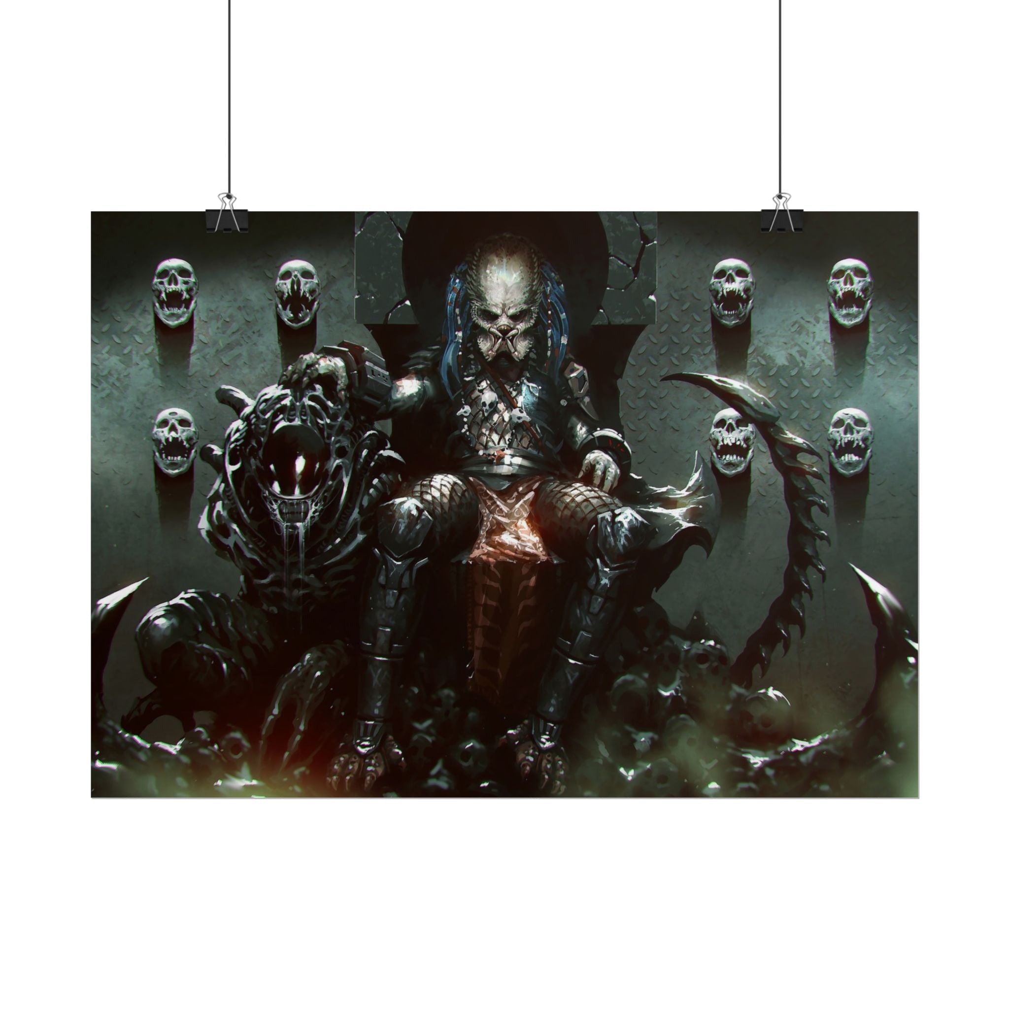 predator-alien-poster-art-xenomorph-movie-poster-print-alien-wall-art-sci-fi-home-decor-geek-wall-decor