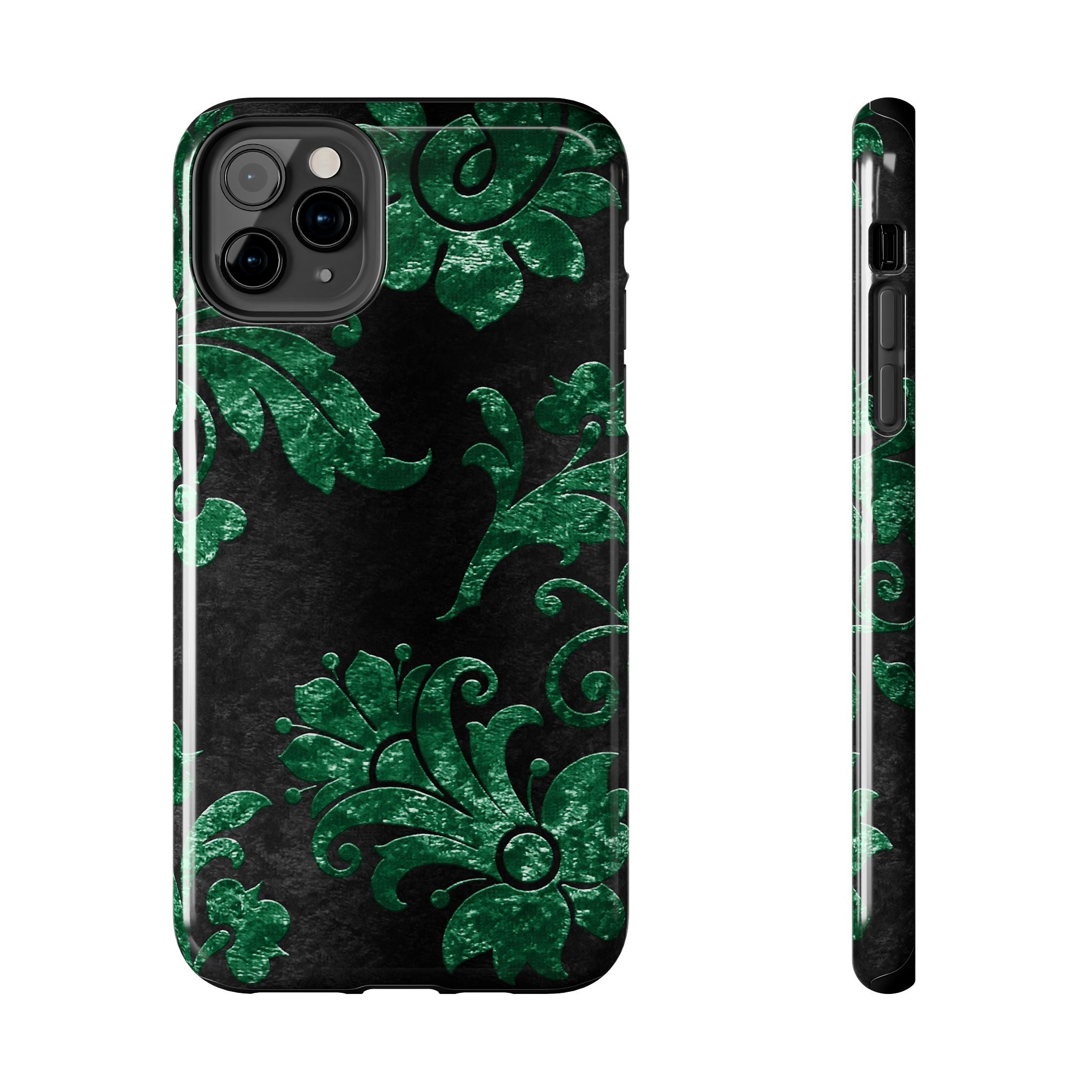embossed-emerald-velvet-tough-iphone-case-protective-iphone-cover-heavy-duty-iphone-case-rugged-phone-case-durable-smartphone