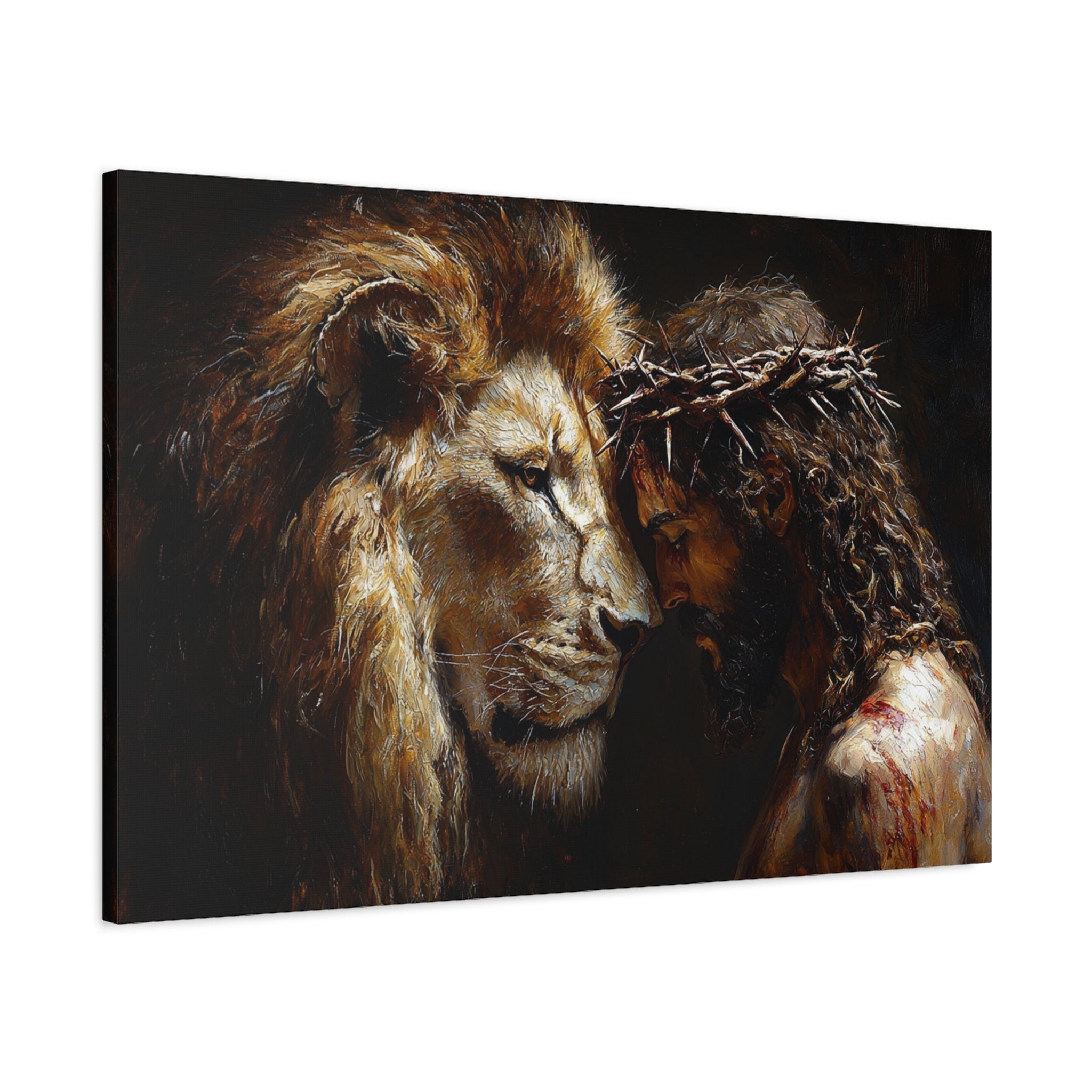 canvas-print-jesus-and-lion-wall-art-christian-home-decor-religious-wall-hanging-inspirational-artwork-gift-for-him-biblical-
