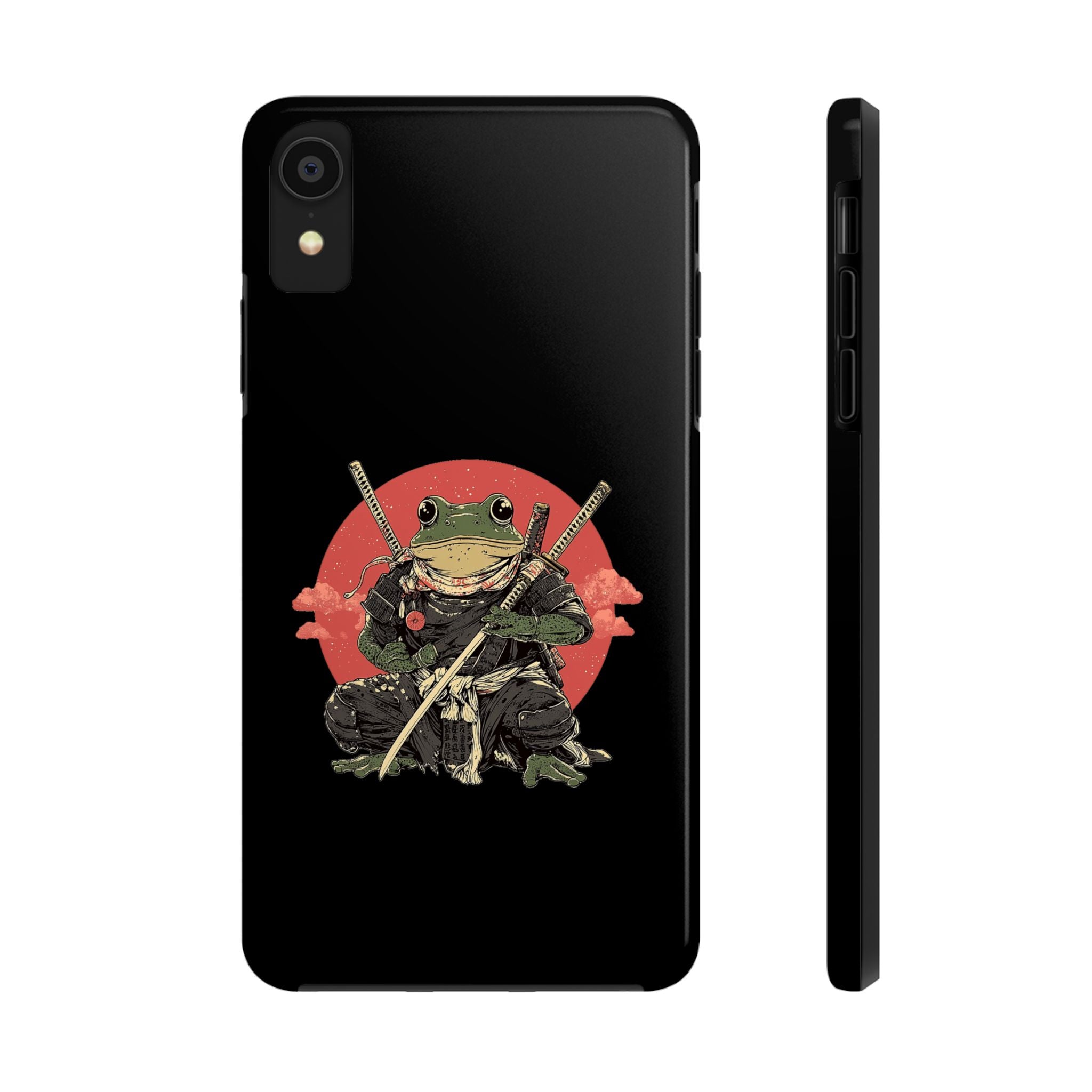 retro-vintage-ninja-frog-iphone-tough-case-red-sun-japanese-samurai-frog-design-ninja-warrior-black-iphone-hard-cover