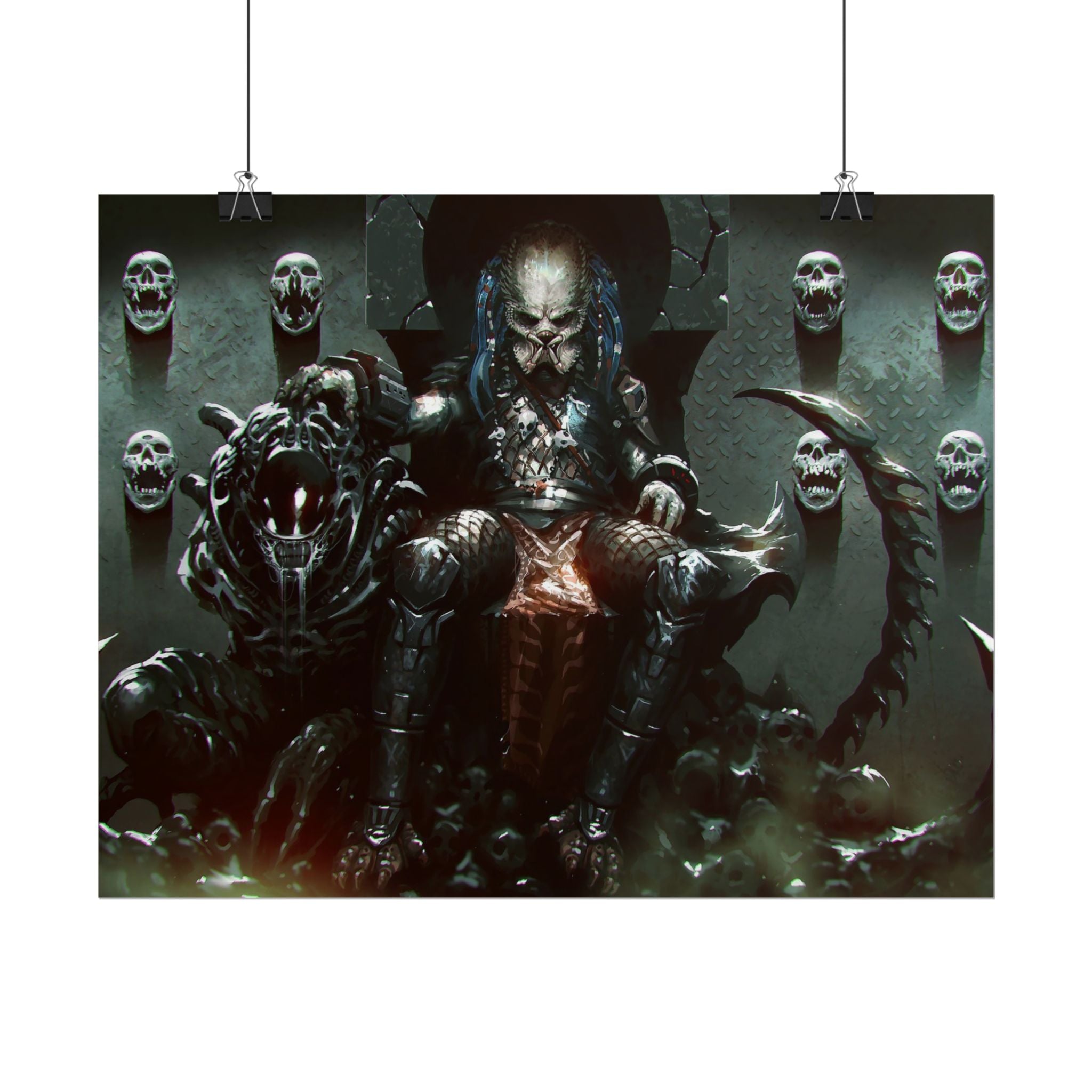 predator-alien-poster-art-xenomorph-movie-poster-print-alien-wall-art-sci-fi-home-decor-geek-wall-decor