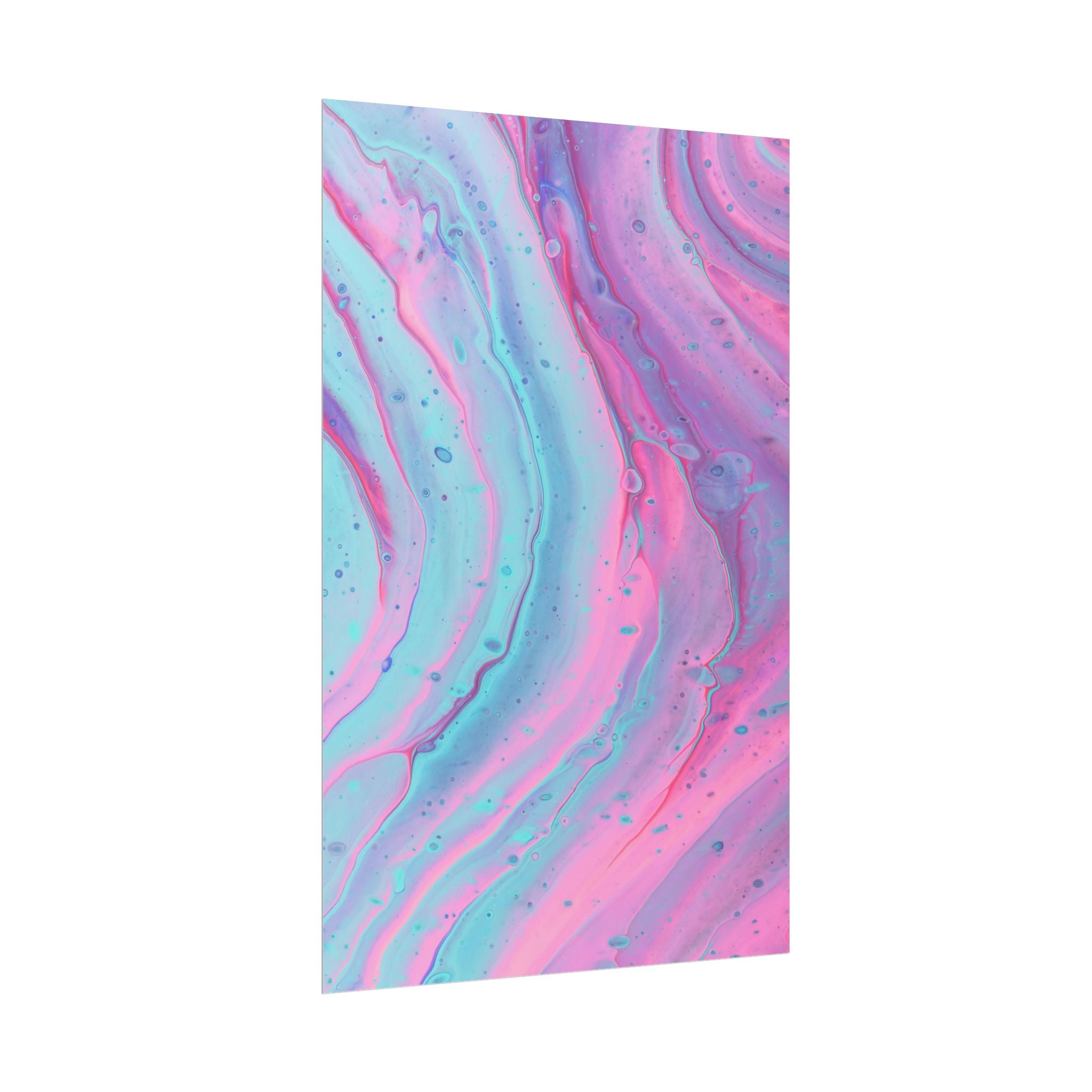 Blue Pink Abstract Minimalist Poster Print, Blue Pink Decor, Pink Blue Canvas Wall Art, Modern Home Decor, Living Room Wall Art