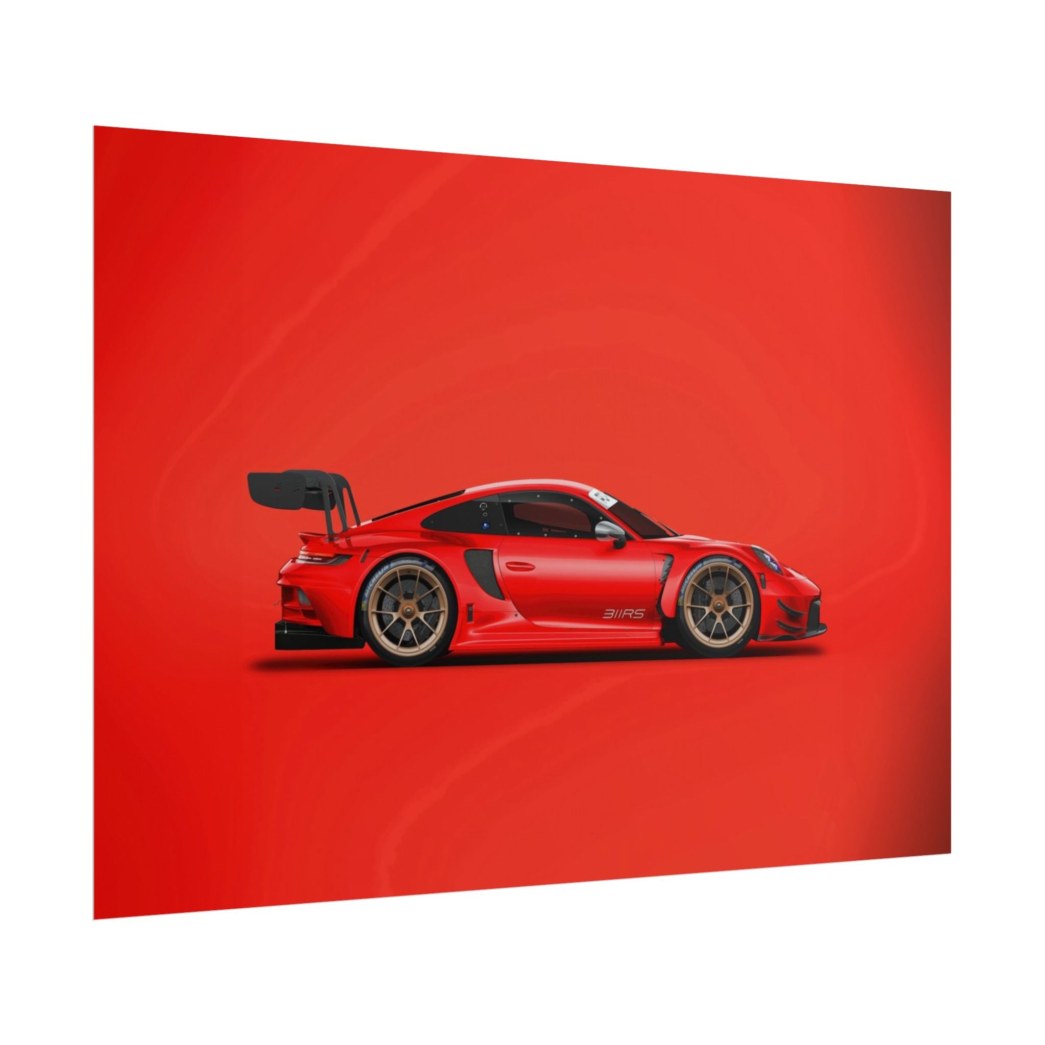 poster-print-wall-art-porsche-911-red-gt3r-red-supercar-poster-porsche-decor-rolled-poster-wall-art-hypercars-wall-decor