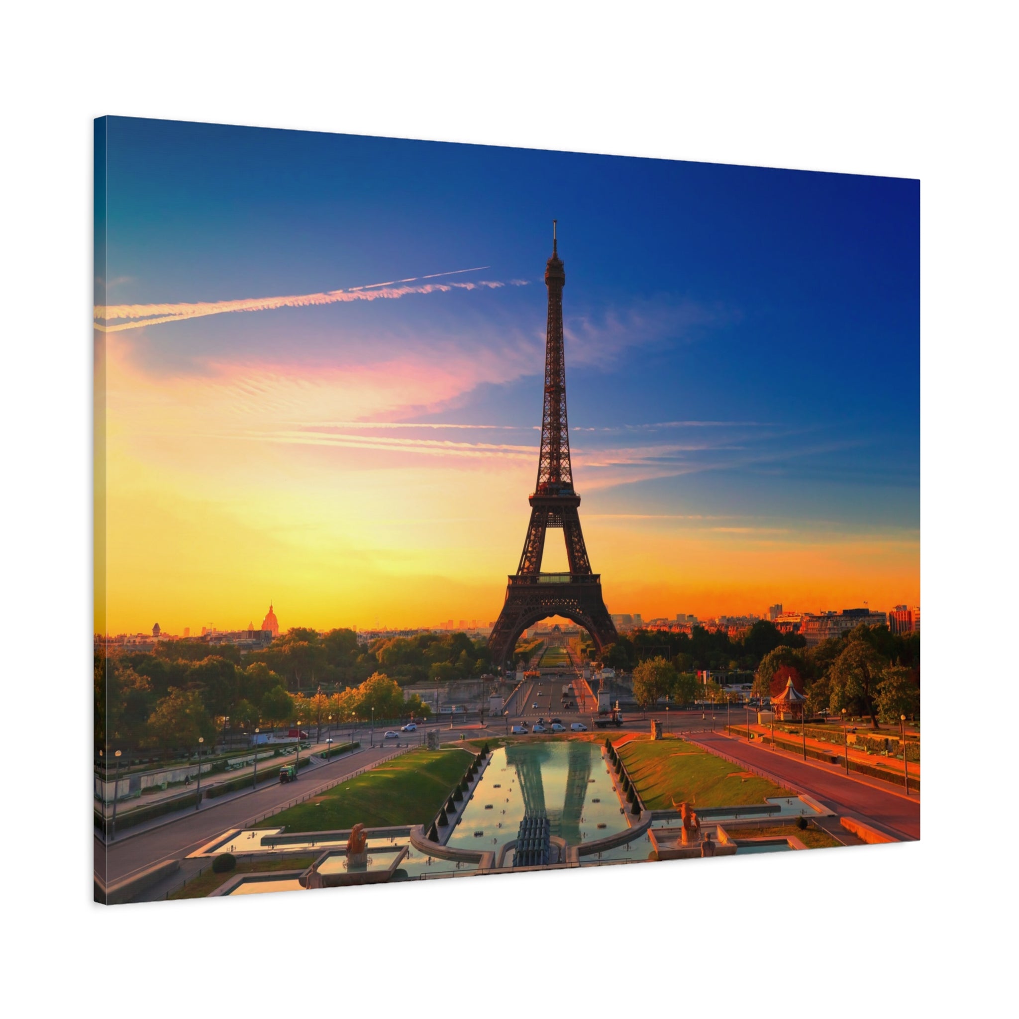 canvas-wall-art-paris-sunset-france-matte-stretched-print-beautiful-landscape-home-decor-room-decor-wall-hanging-office-art
