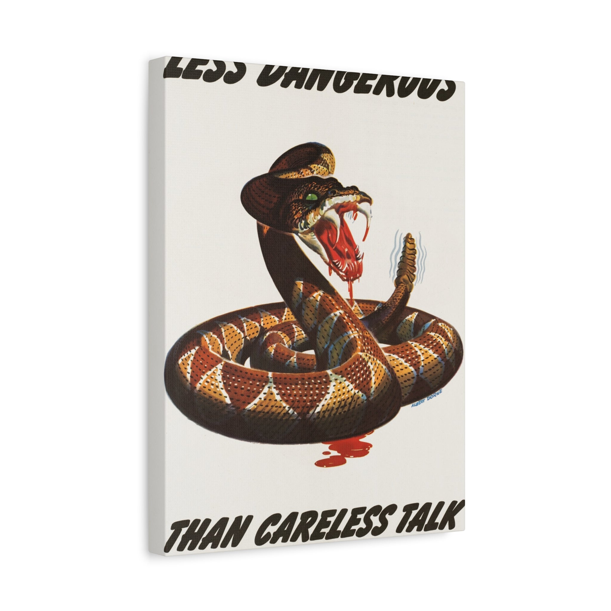 canvas-print-cobra-motivational-art-matte-finish-stretched-wall-art-less-dangerous-than-careless-talk-home-decor