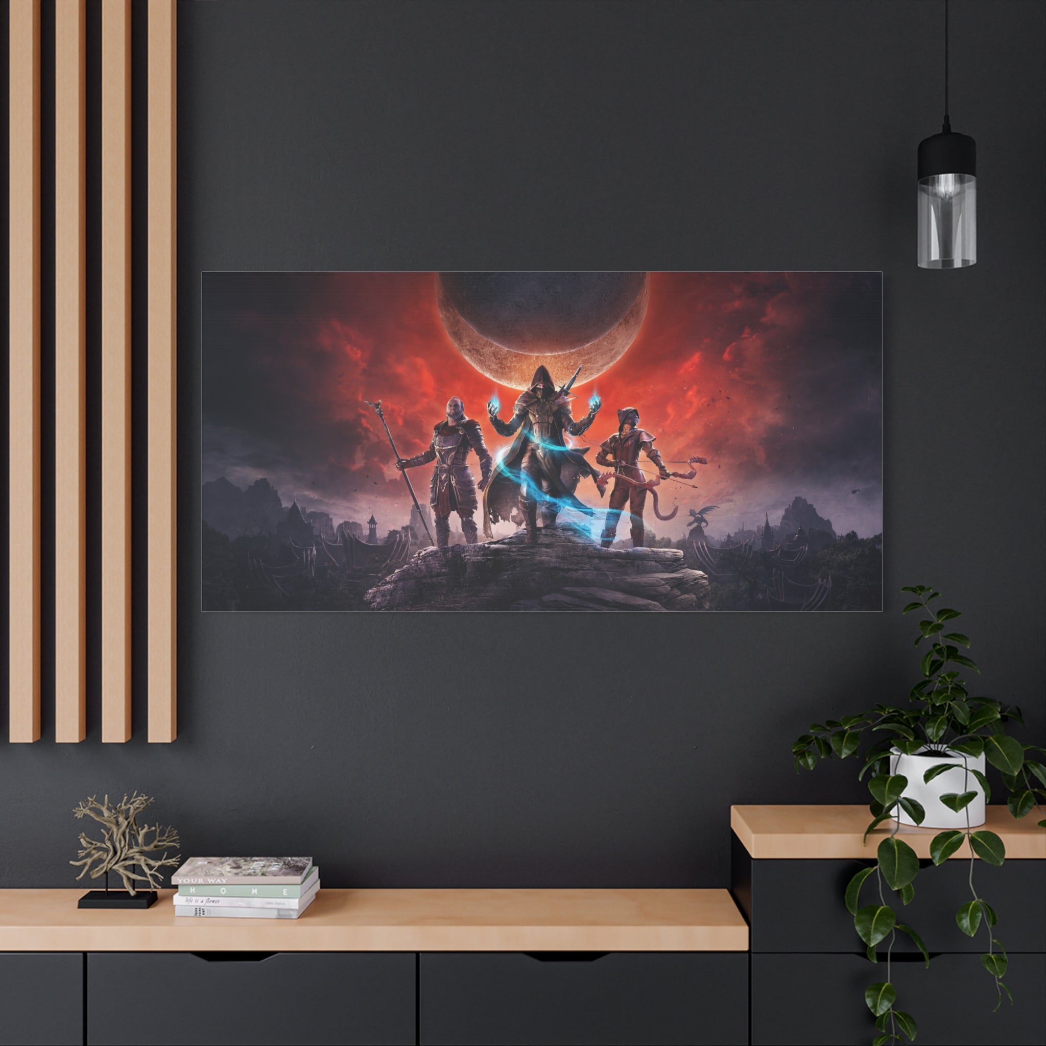 The Elder Scrolls Elsweyr, Skyrim Canvas Wall Art - Dragon Game Canvas Print Room Decor, Gaming Wall Art, Skyrim Gift