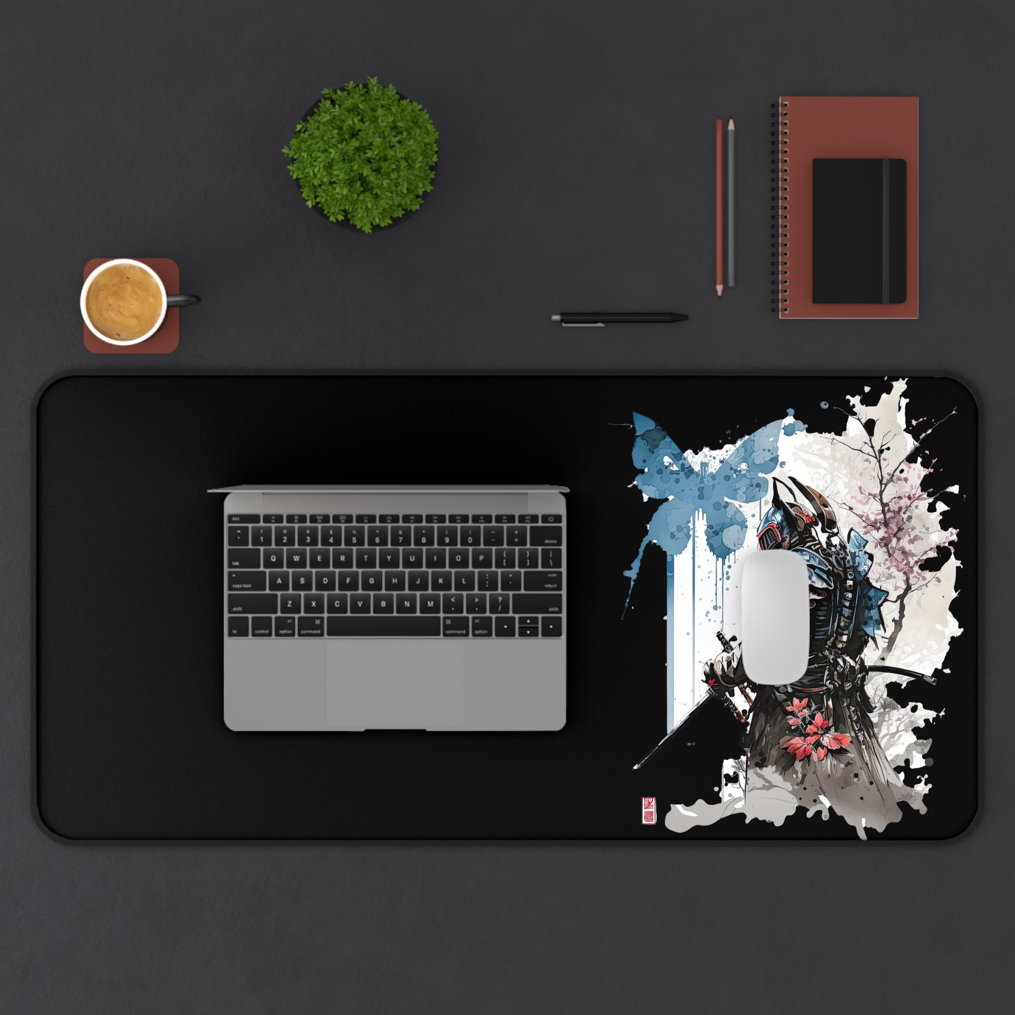 japanese-samurai-watercolor-mousepad-desk-mat-katana-desk-pad-for-home-office-xlarge-gaming-blue-desk-mat-large-keyboard-mat-