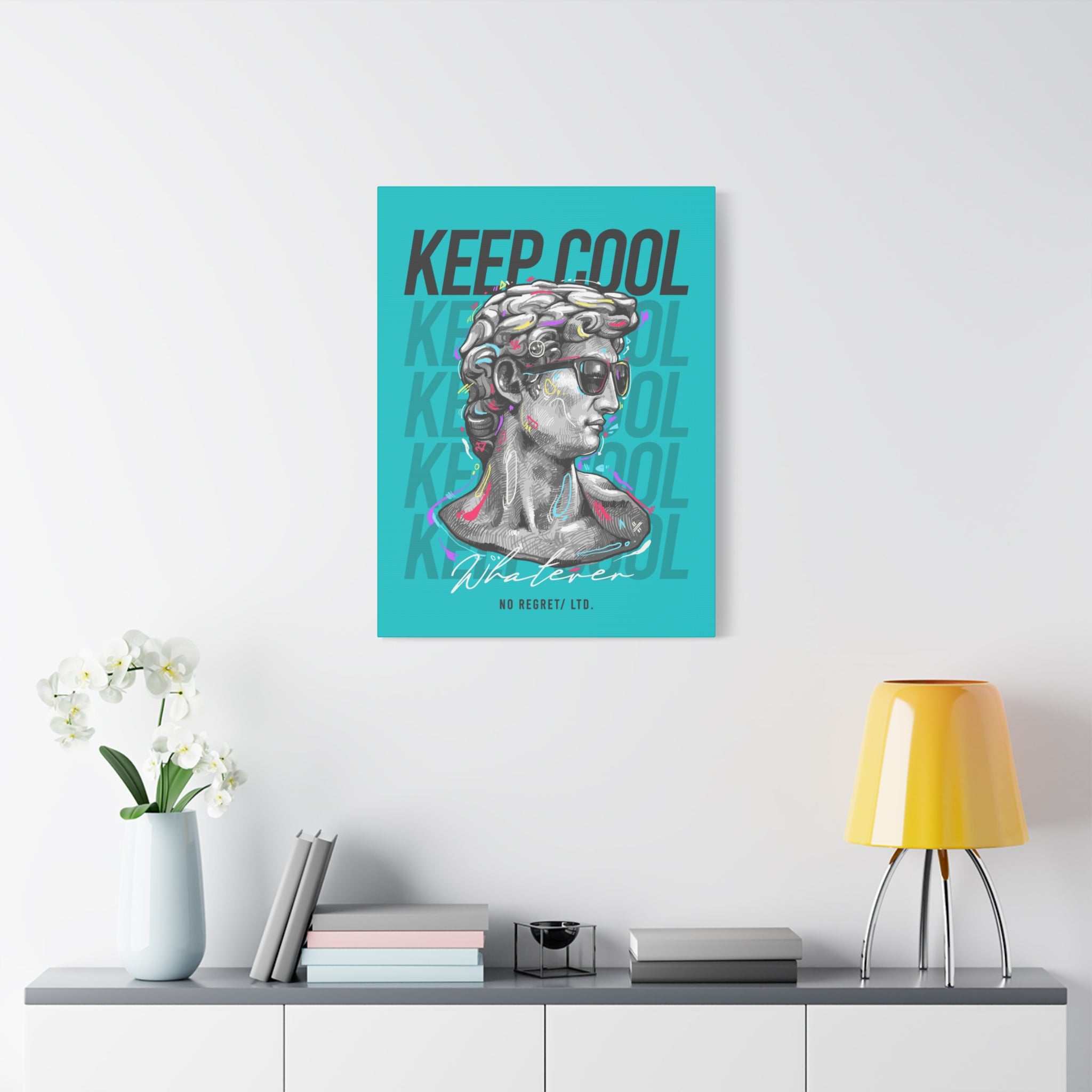 canvas-print-david-statue-with-sunglasses-living-room-decor-wall-art-matte-canvas-stretched-print-cool-home-decor-gift-unique