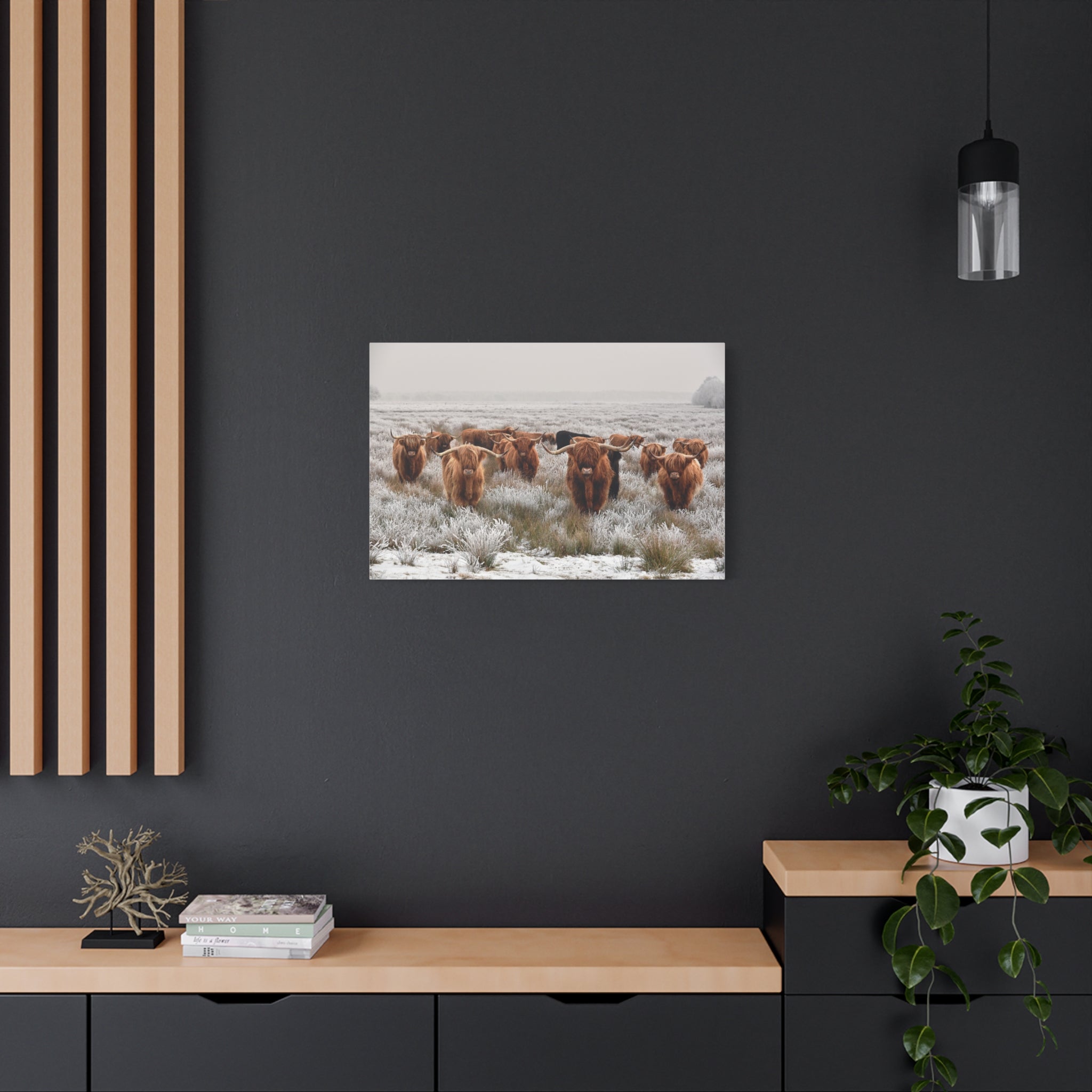 canvas-wall-art-scottish-highland-cow-longhorn-home-decor-stretched-matte-canvas-print-wall-hanging-farmhouse-art-rustic