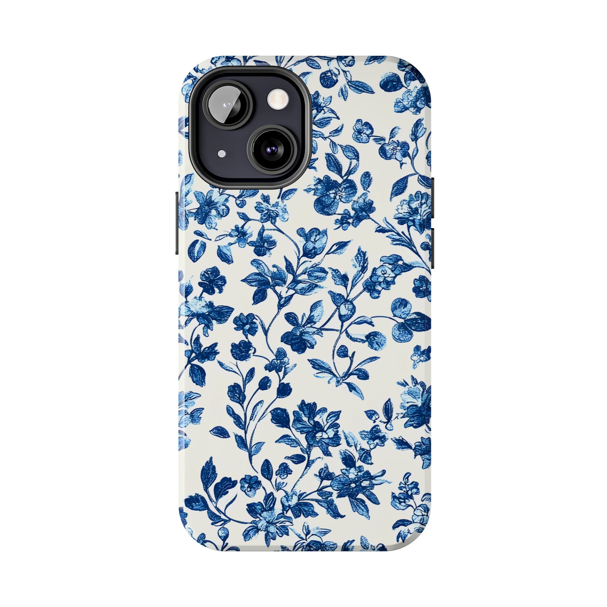 french-toile-floral-tough-phone-case-blue-phone-cover-protective-iphone-case-hard-shell-cellphone-case-vintage-design-phone-c