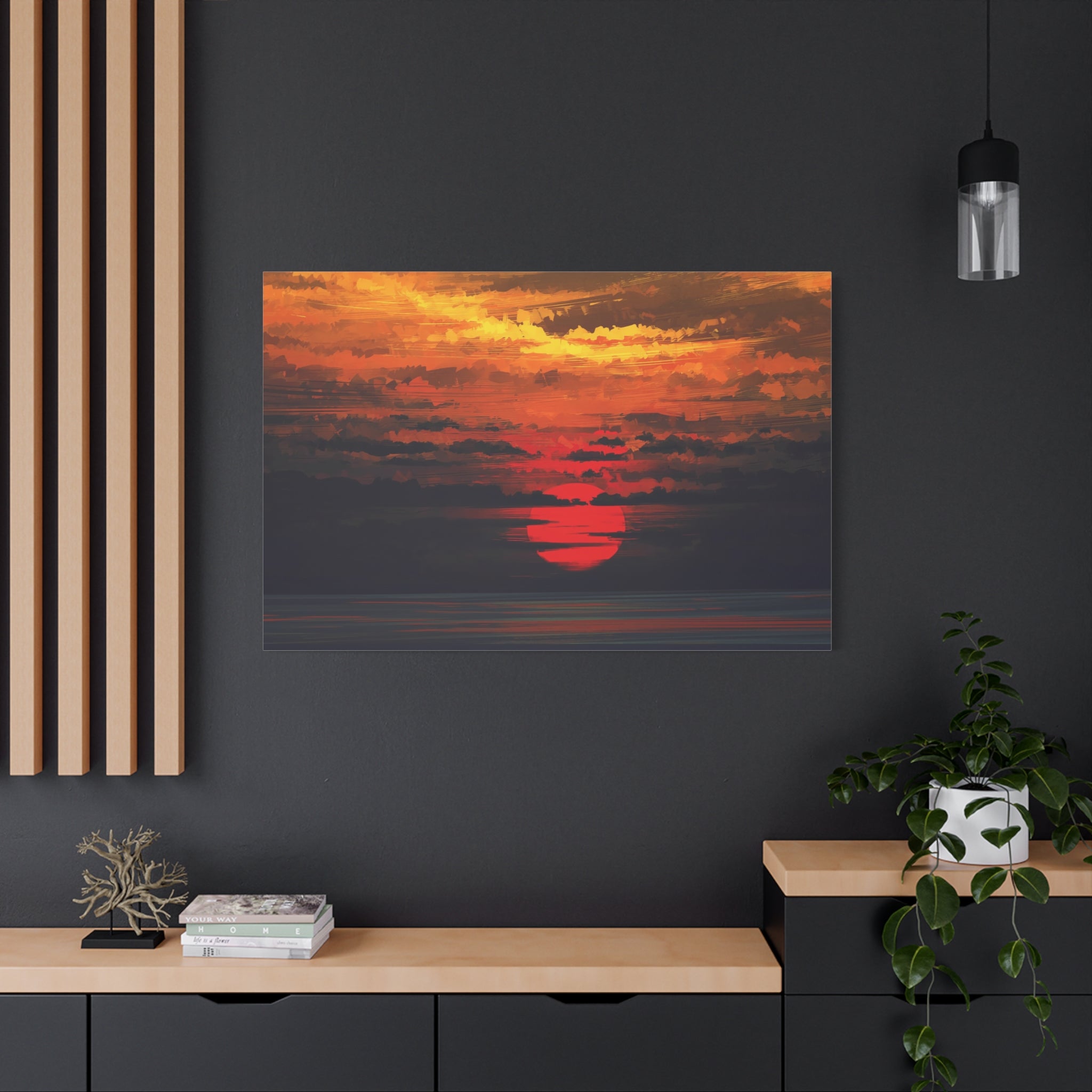 canvas-wall-art-red-sunset-landscape-cozy-home-decor-canvas-print-living-room-decor-farm-house-wall-decor-house-warming-gift